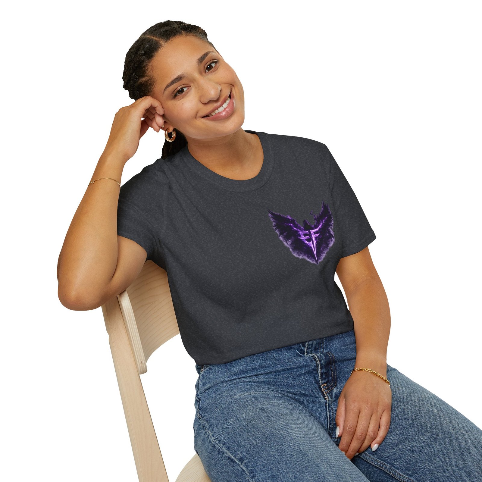 echoflame null seraph t shirt — purple fallen angel wings design echoflame null seraph t shirt — purple fallen angel wings design