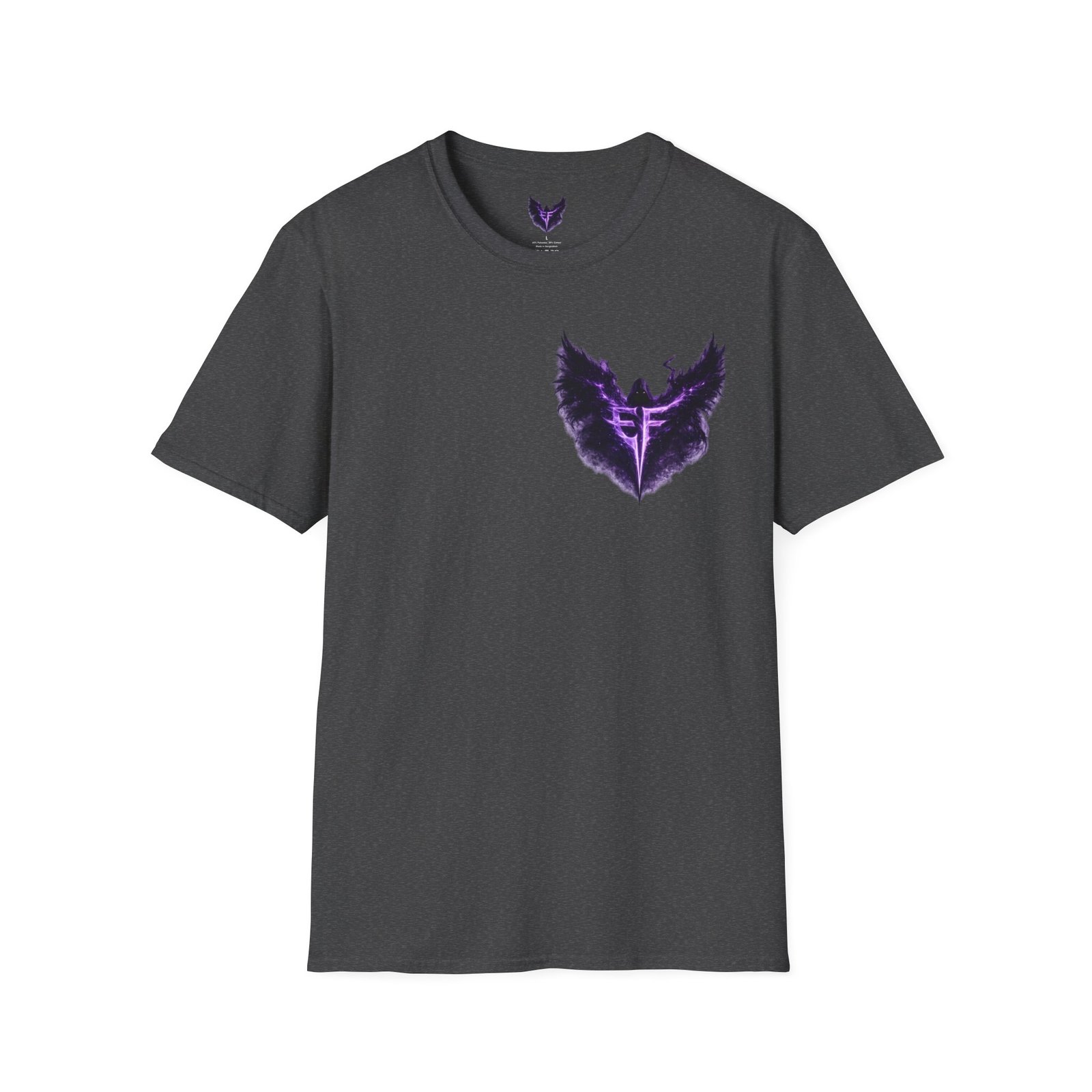 echoflame null seraph t shirt — purple fallen angel wings design echoflame null seraph t shirt — purple fallen angel wings design