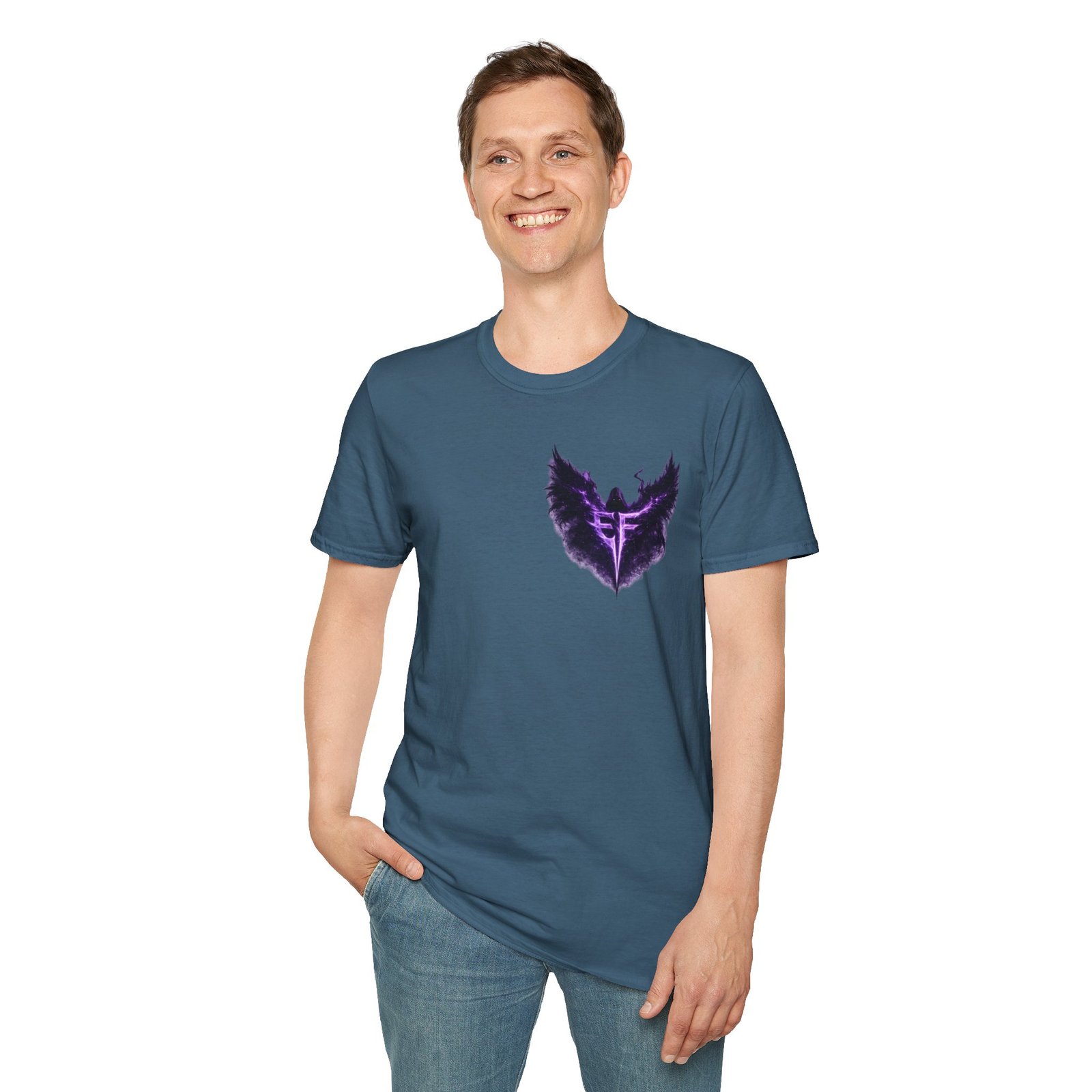 echoflame null seraph t shirt — purple fallen angel wings design echoflame null seraph t shirt — purple fallen angel wings design