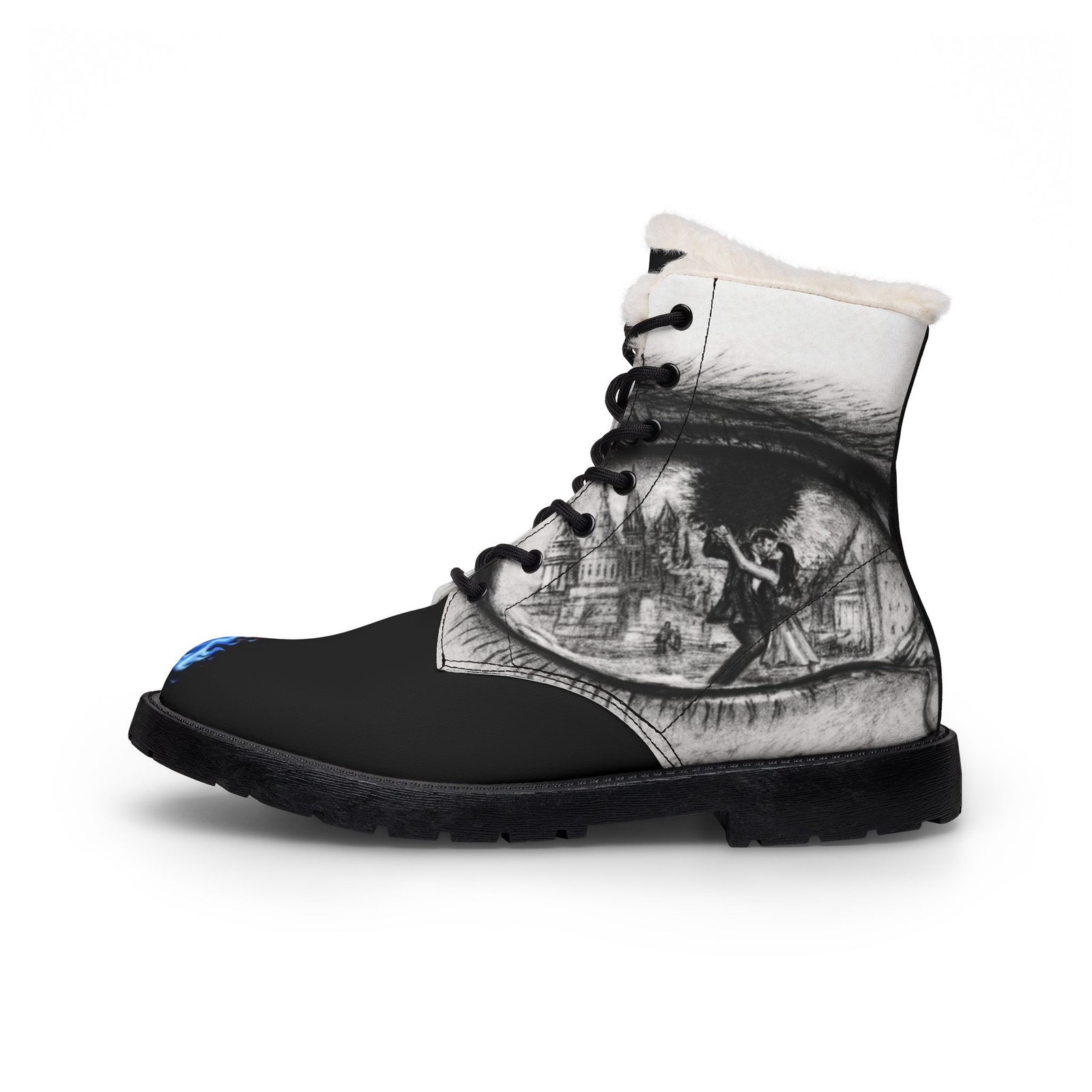 echoflame victorian couple dance boots | fur lined leather boots echoflame victorian couple dance boots | fur lined leather boots