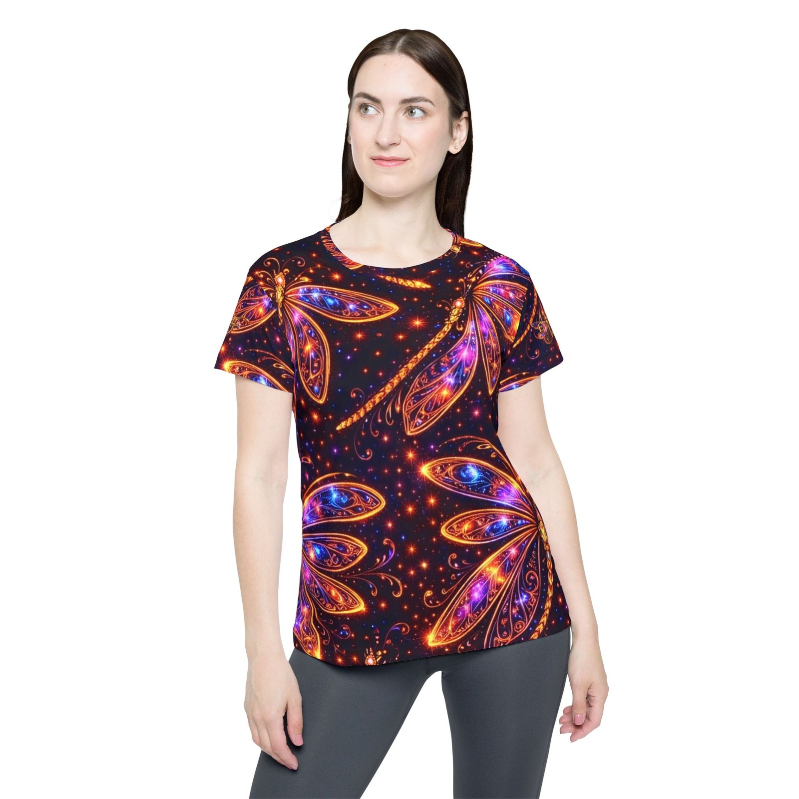 echoflame dragonfly galaxy women’s sports jersey — vibrant neon dragonfly all over print echoflame dragonfly galaxy women’s sports jersey — vibrant neon dragonfly all over print