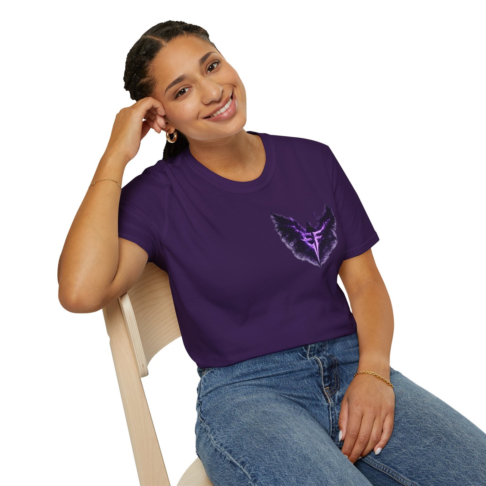 echoflame null seraph t shirt — purple fallen angel wings design echoflame null seraph t shirt — purple fallen angel wings design
