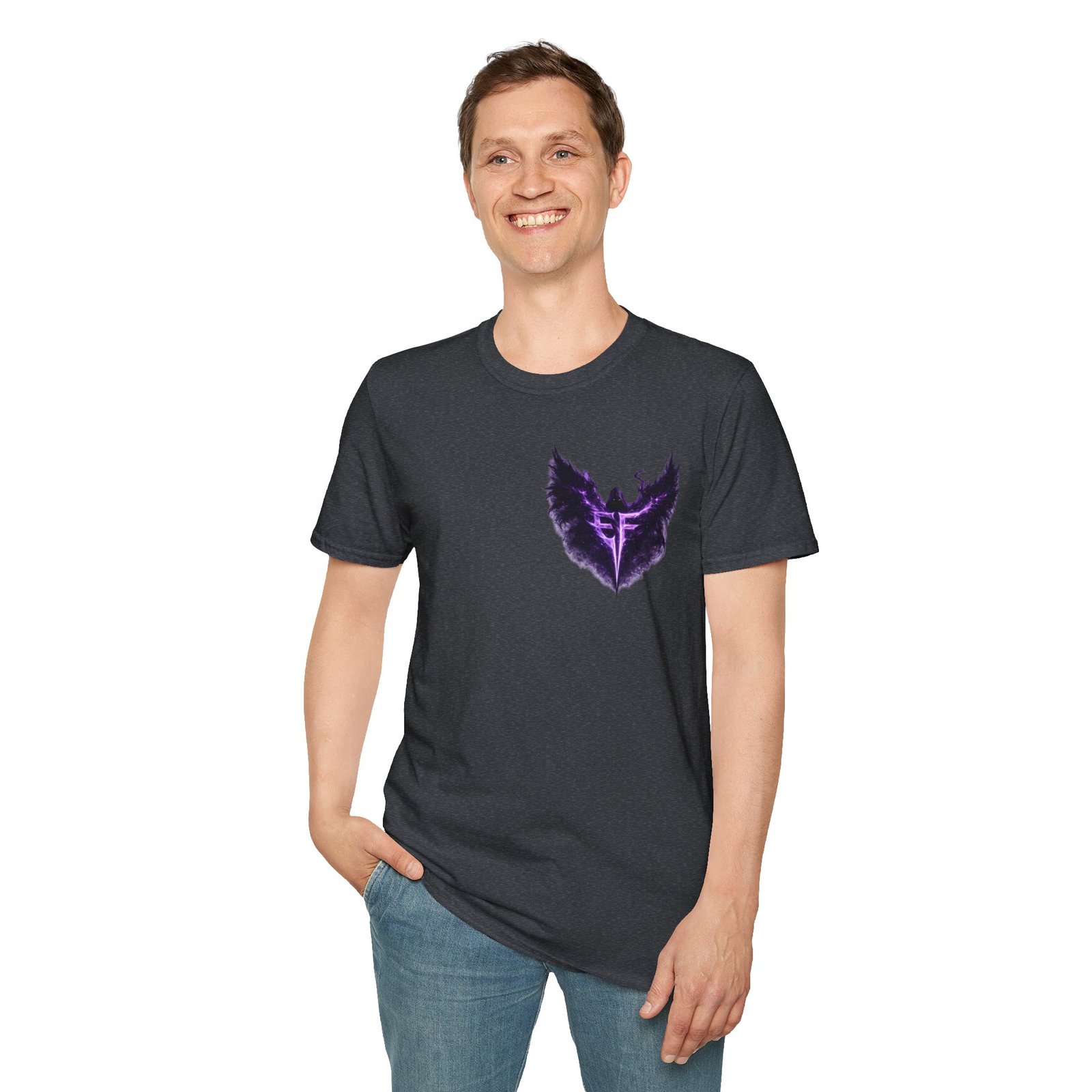 echoflame null seraph t shirt — purple fallen angel wings design echoflame null seraph t shirt — purple fallen angel wings design