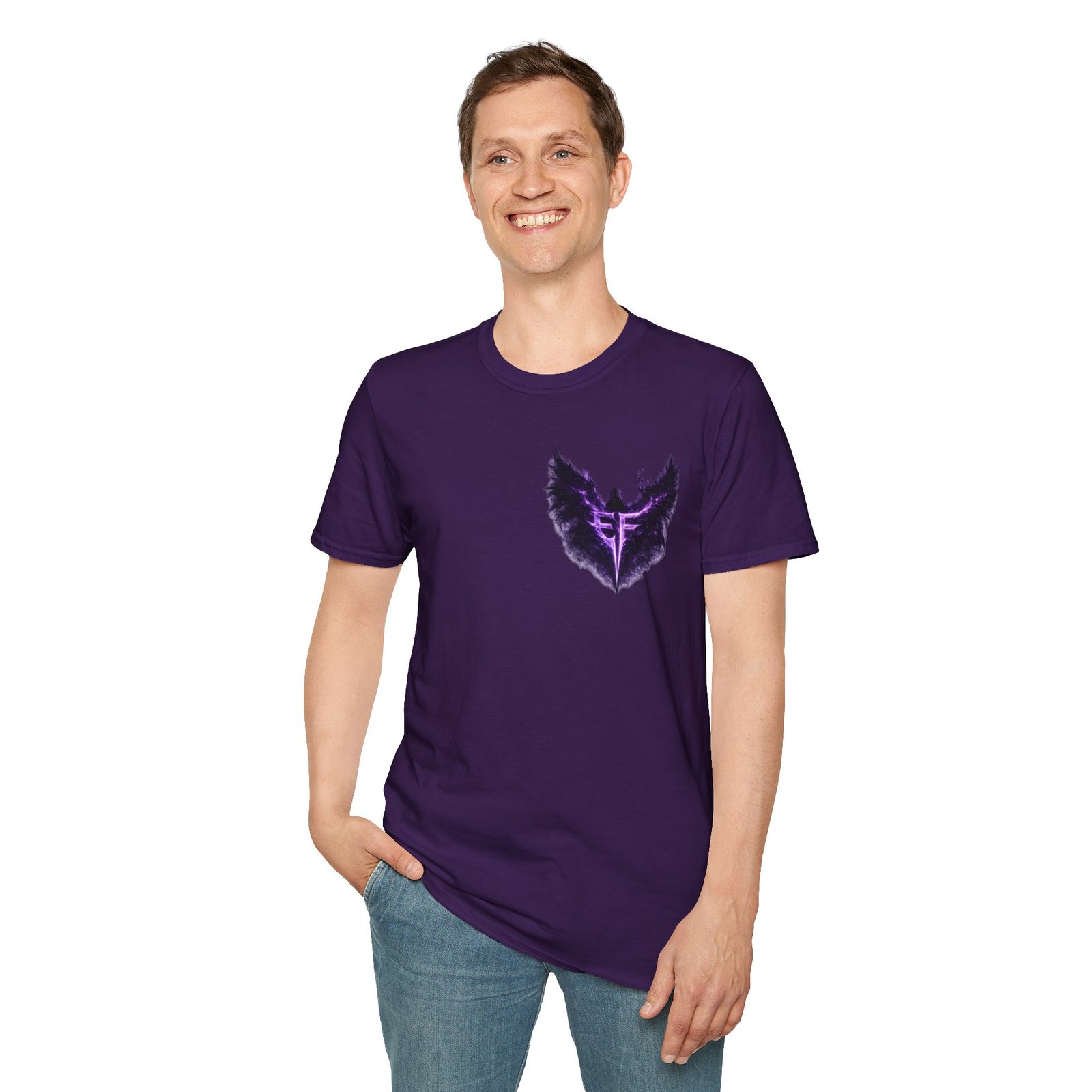 echoflame null seraph t shirt — purple fallen angel wings design echoflame null seraph t shirt — purple fallen angel wings design