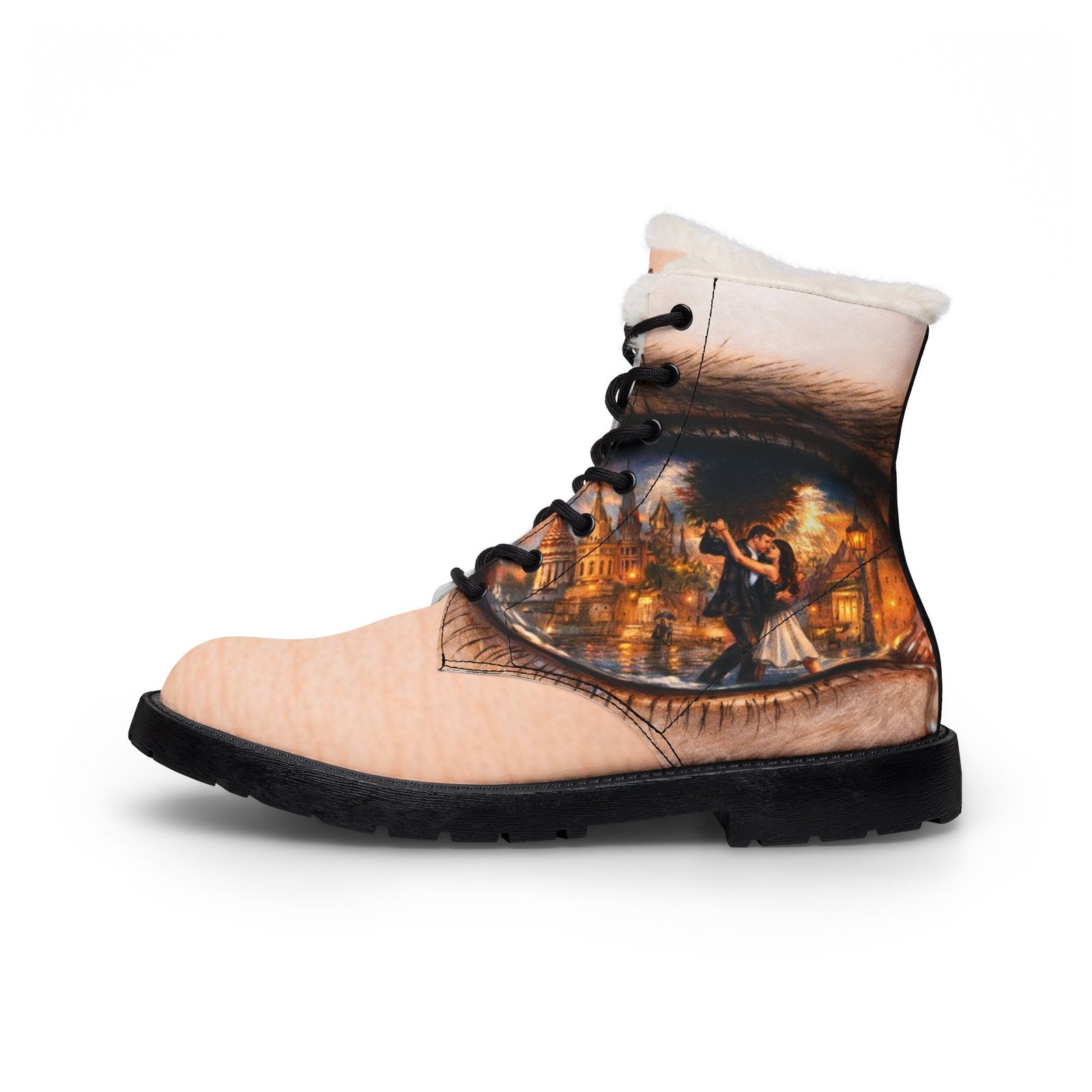 echoflame victorian couple dance boots | fur lined leather boots echoflame victorian couple dance boots | fur lined leather boots