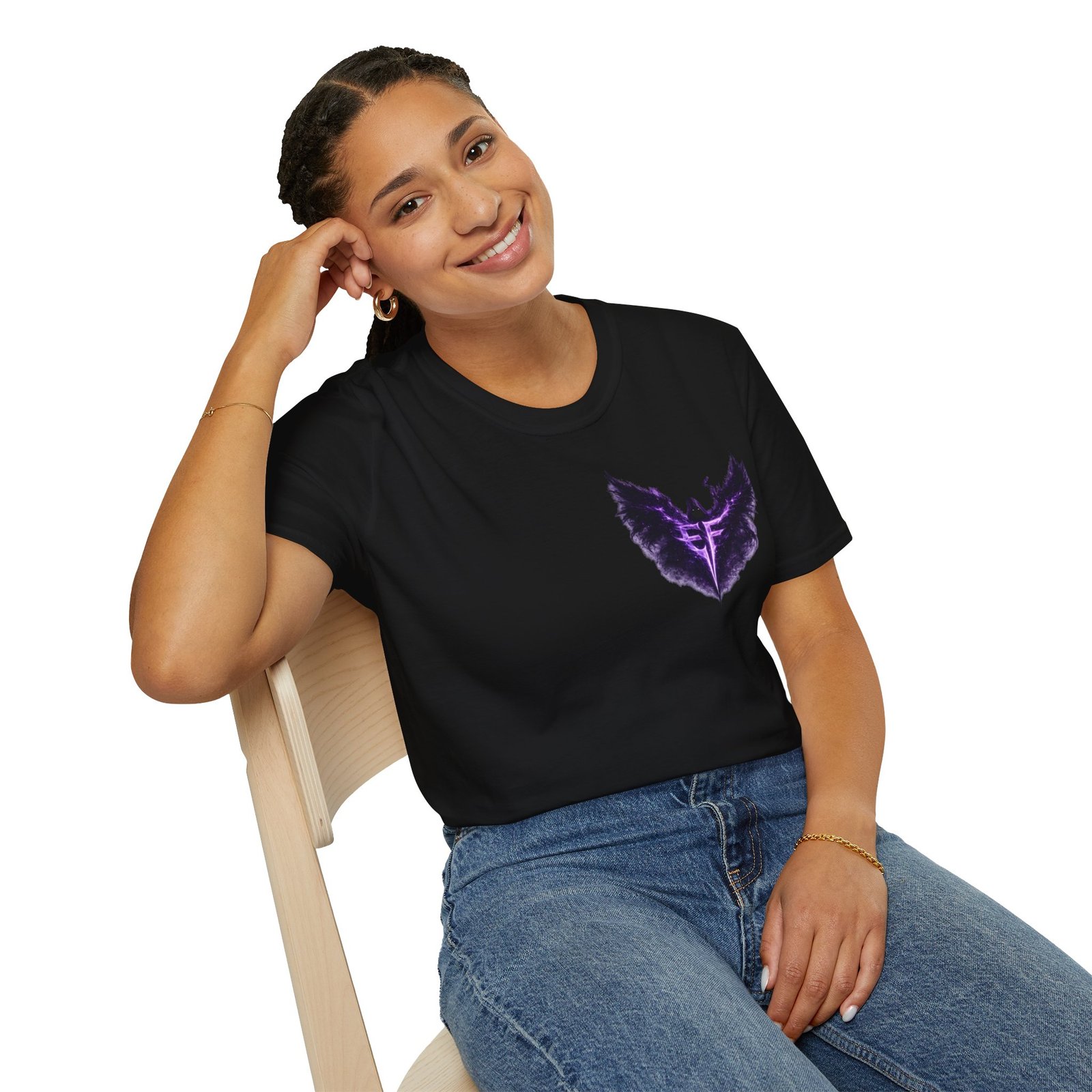 echoflame null seraph t shirt — purple fallen angel wings design echoflame null seraph t shirt — purple fallen angel wings design