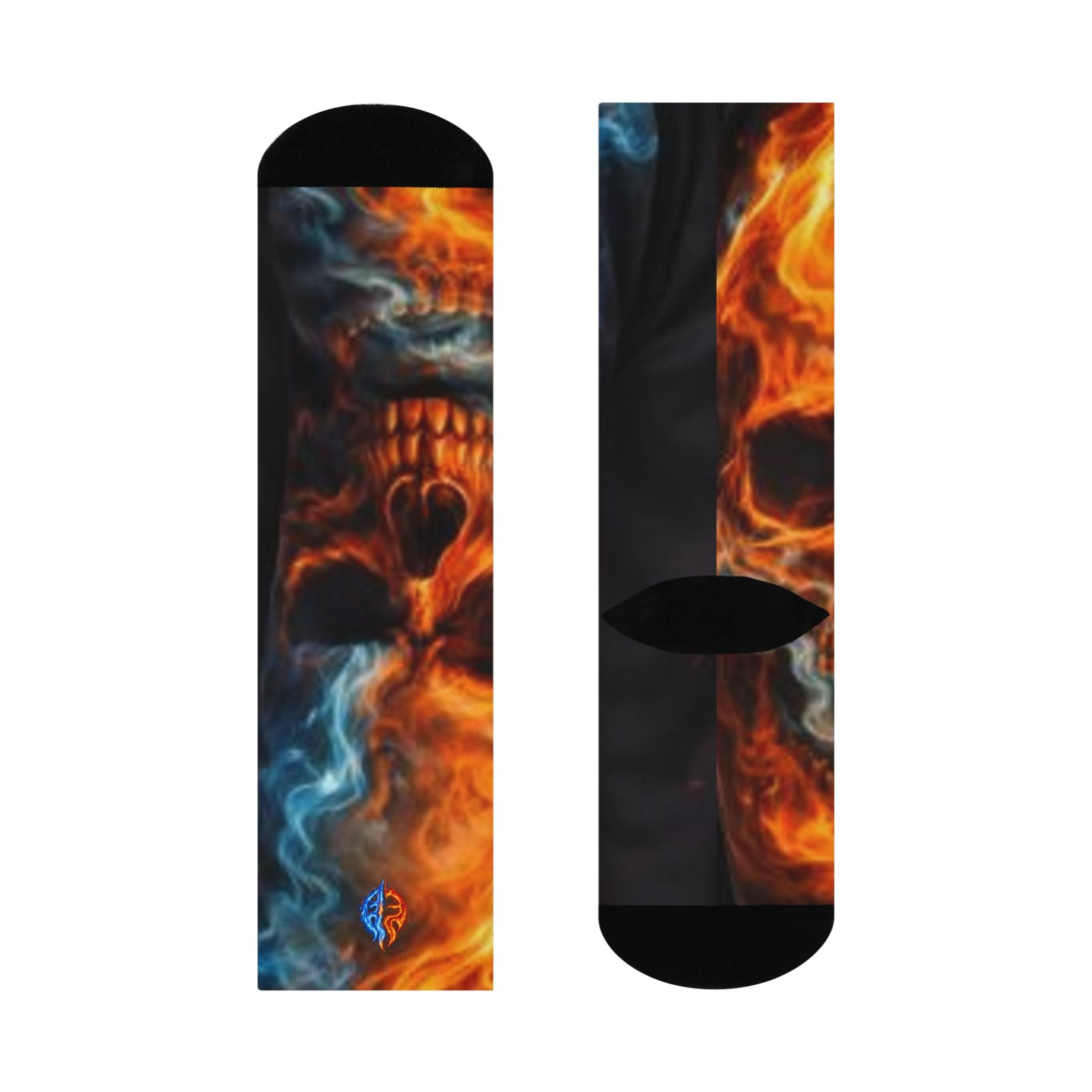 echoflame flaming skull socks | fire and smoke crew socks echoflame flaming skull socks | fire and smoke crew socks