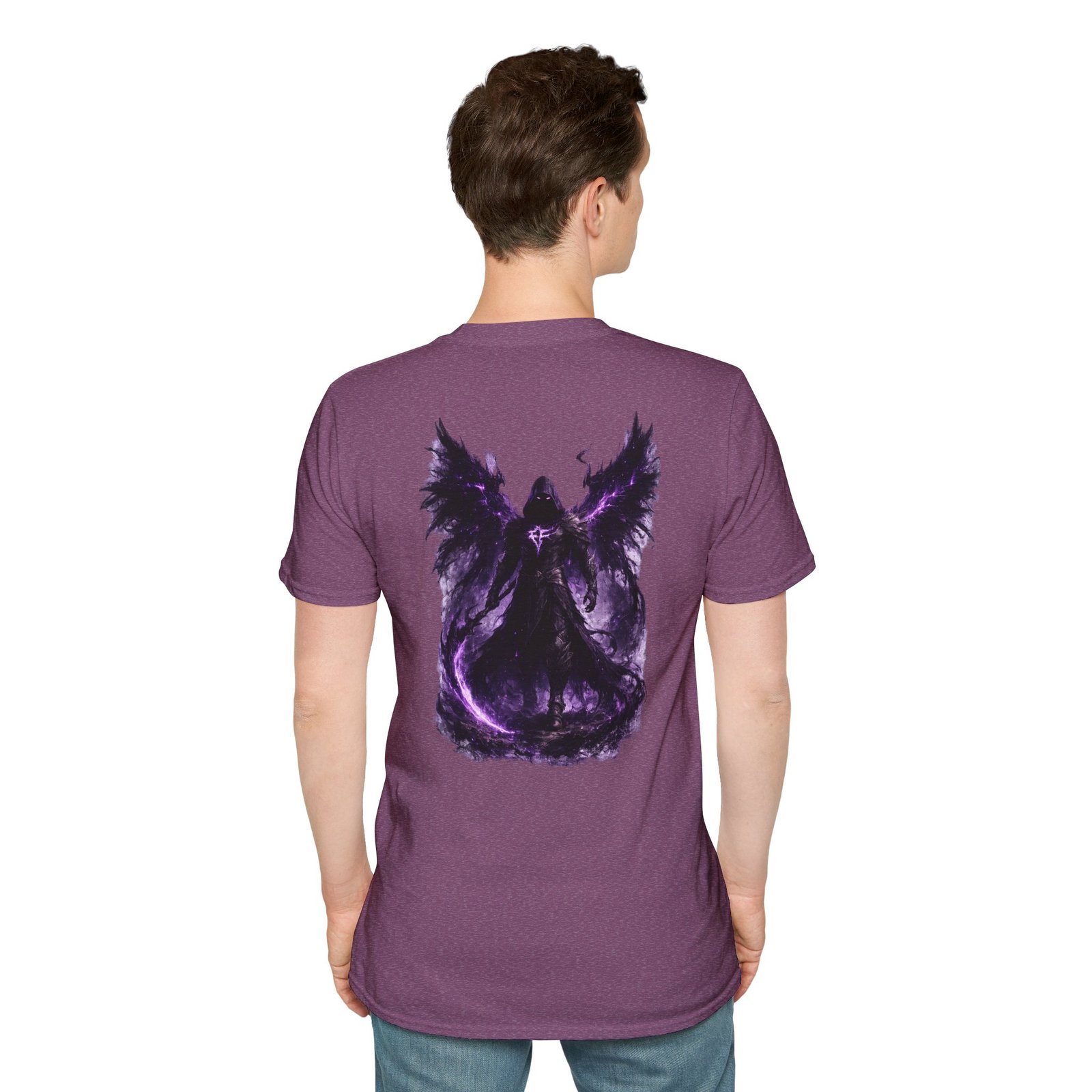 echoflame null seraph t shirt — purple fallen angel wings design echoflame null seraph t shirt — purple fallen angel wings design
