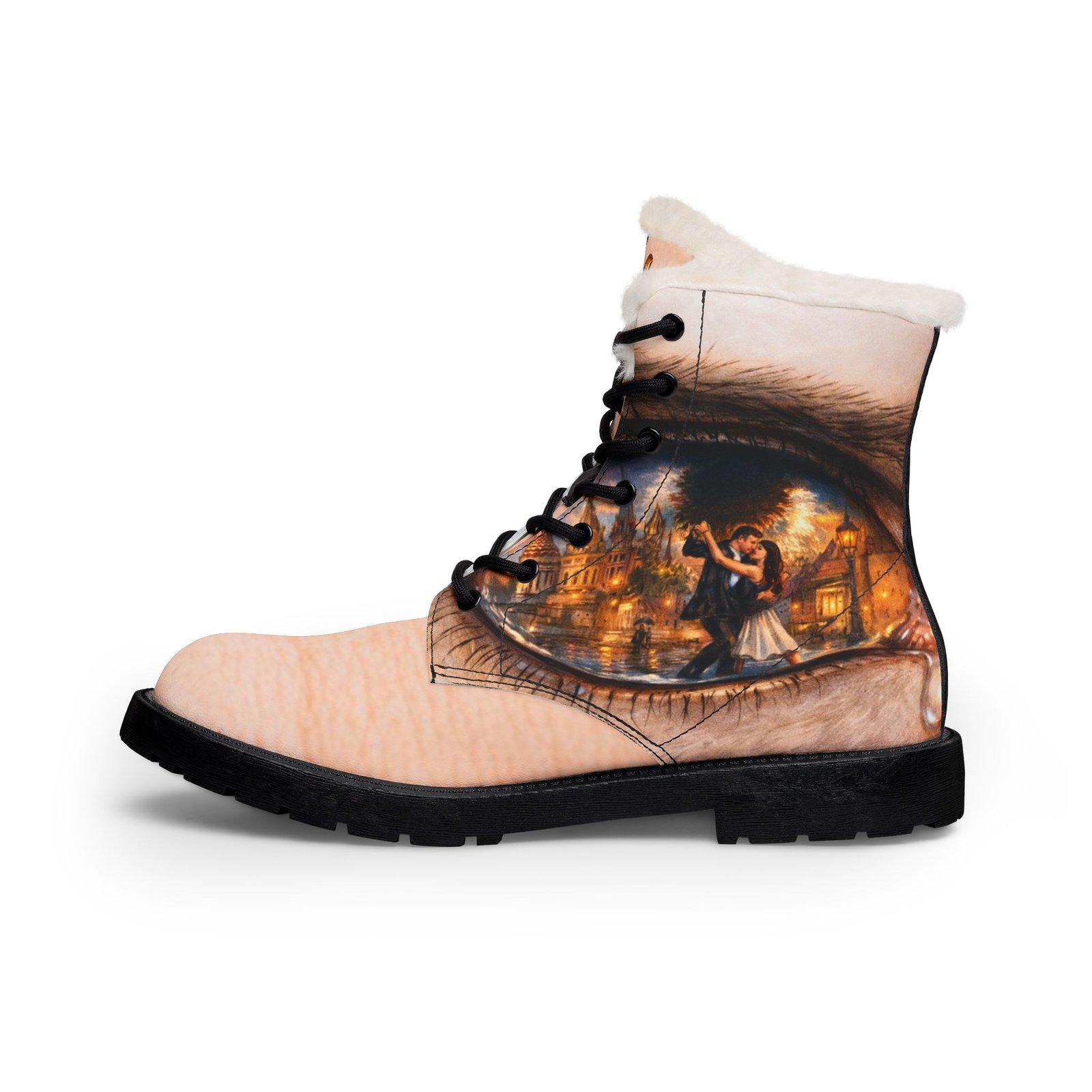 echoflame victorian couple dance boots | fur lined leather boots echoflame victorian couple dance boots | fur lined leather boots