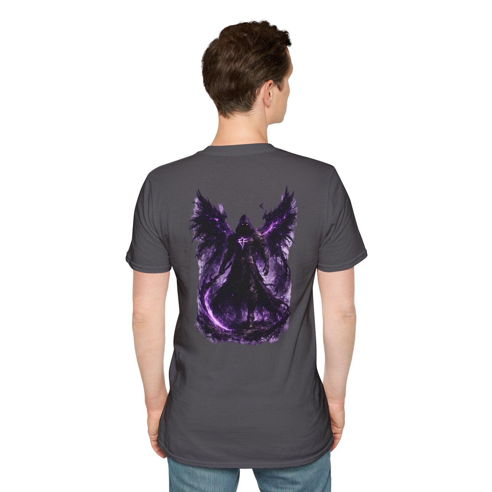 echoflame null seraph t shirt — purple fallen angel wings design echoflame null seraph t shirt — purple fallen angel wings design