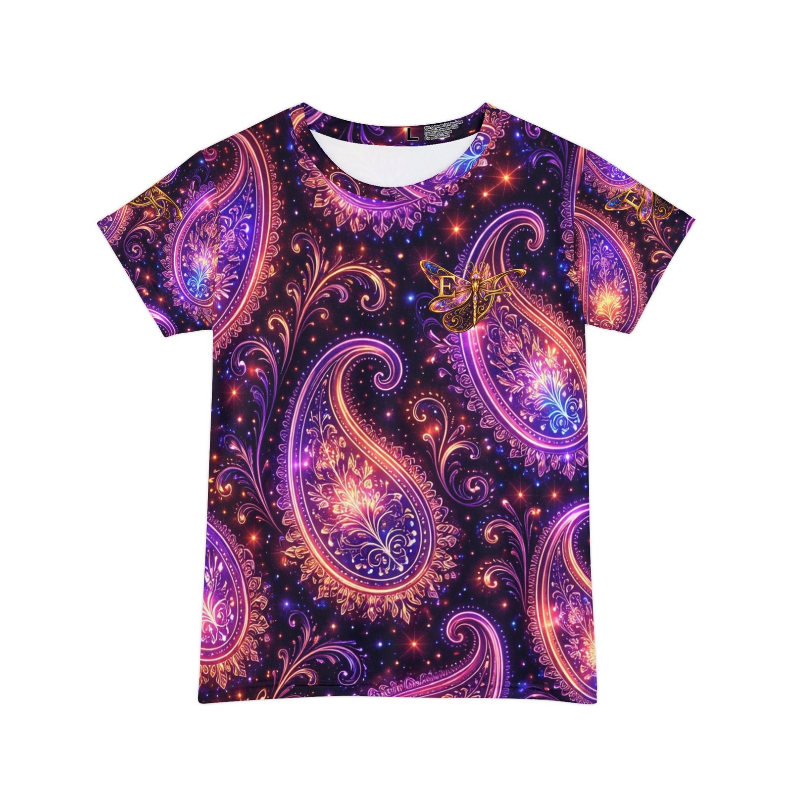 echoflame paisley dragonfly women's tee echoflame paisley dragonfly women's tee
