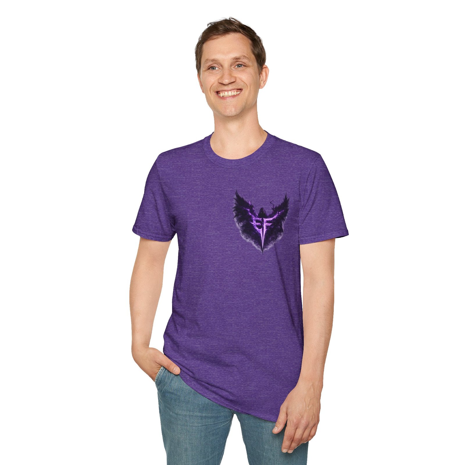 echoflame null seraph t shirt — purple fallen angel wings design echoflame null seraph t shirt — purple fallen angel wings design