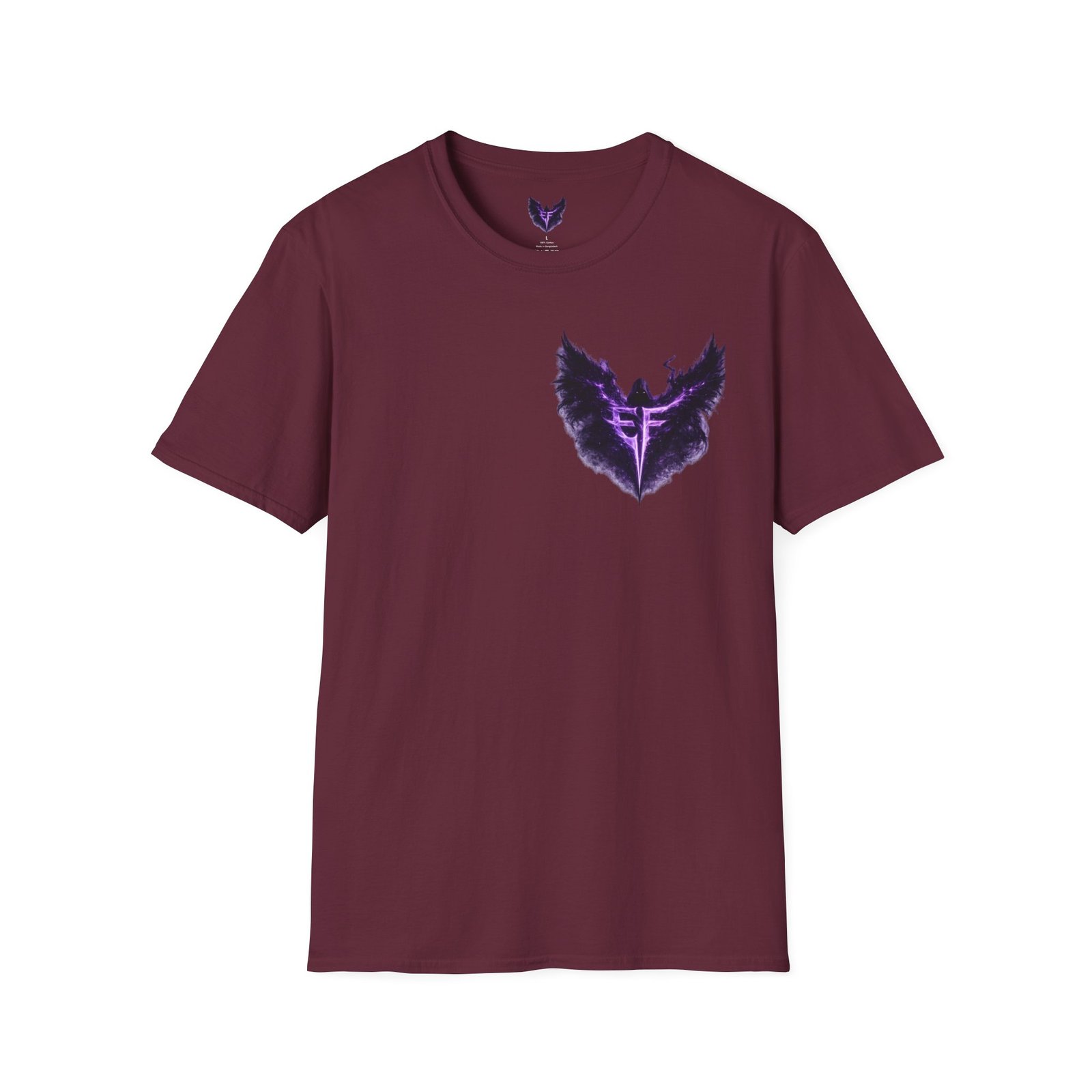 echoflame null seraph t shirt — purple fallen angel wings design echoflame null seraph t shirt — purple fallen angel wings design