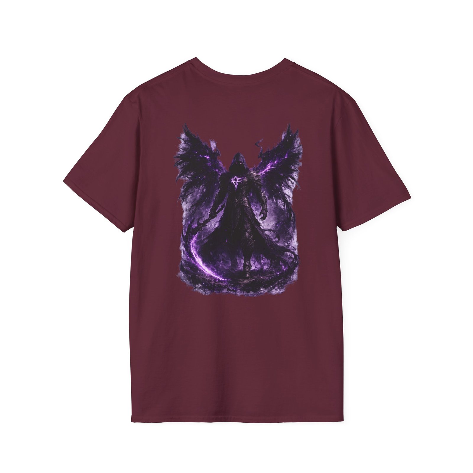 echoflame null seraph t shirt — purple fallen angel wings design echoflame null seraph t shirt — purple fallen angel wings design
