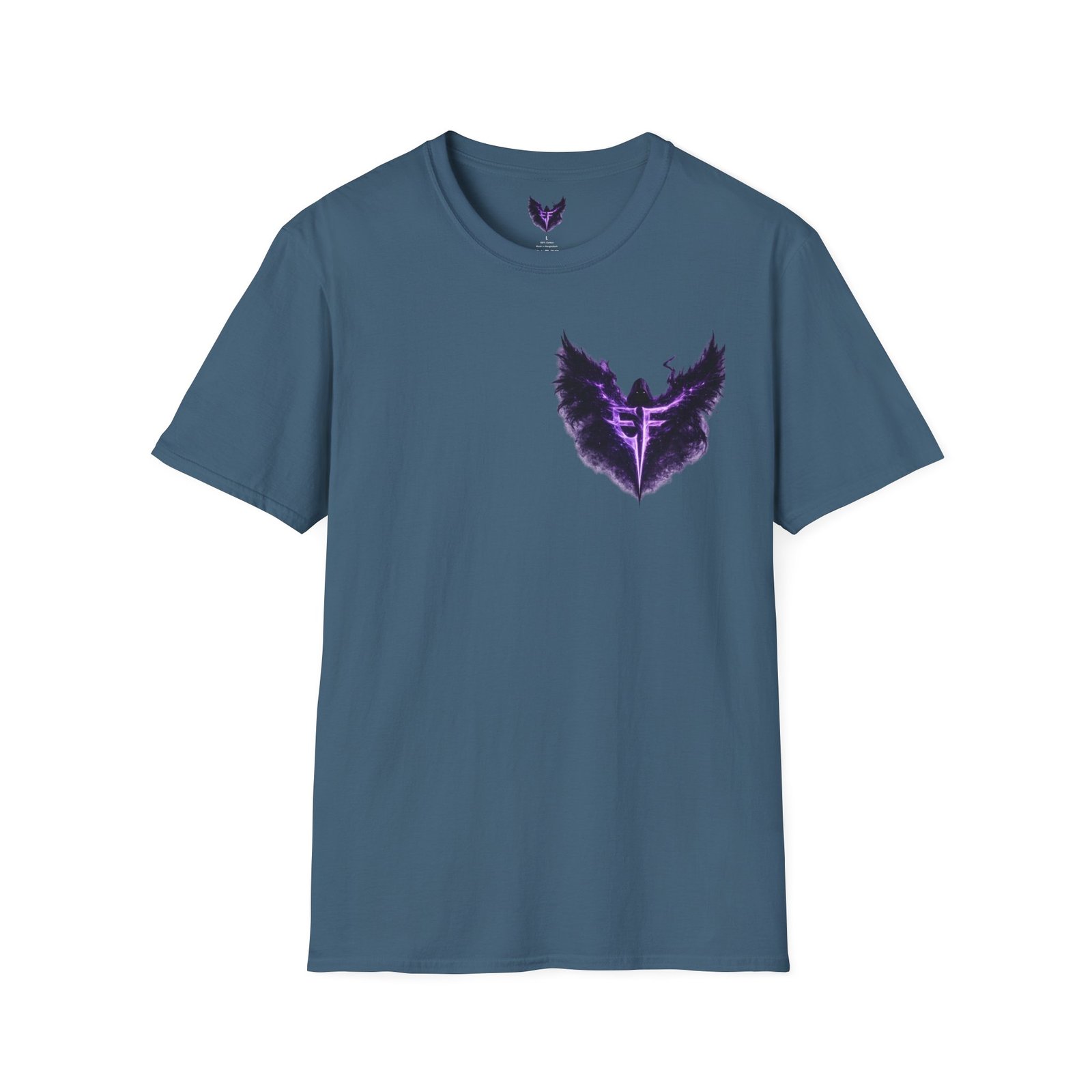 echoflame null seraph t shirt — purple fallen angel wings design echoflame null seraph t shirt — purple fallen angel wings design