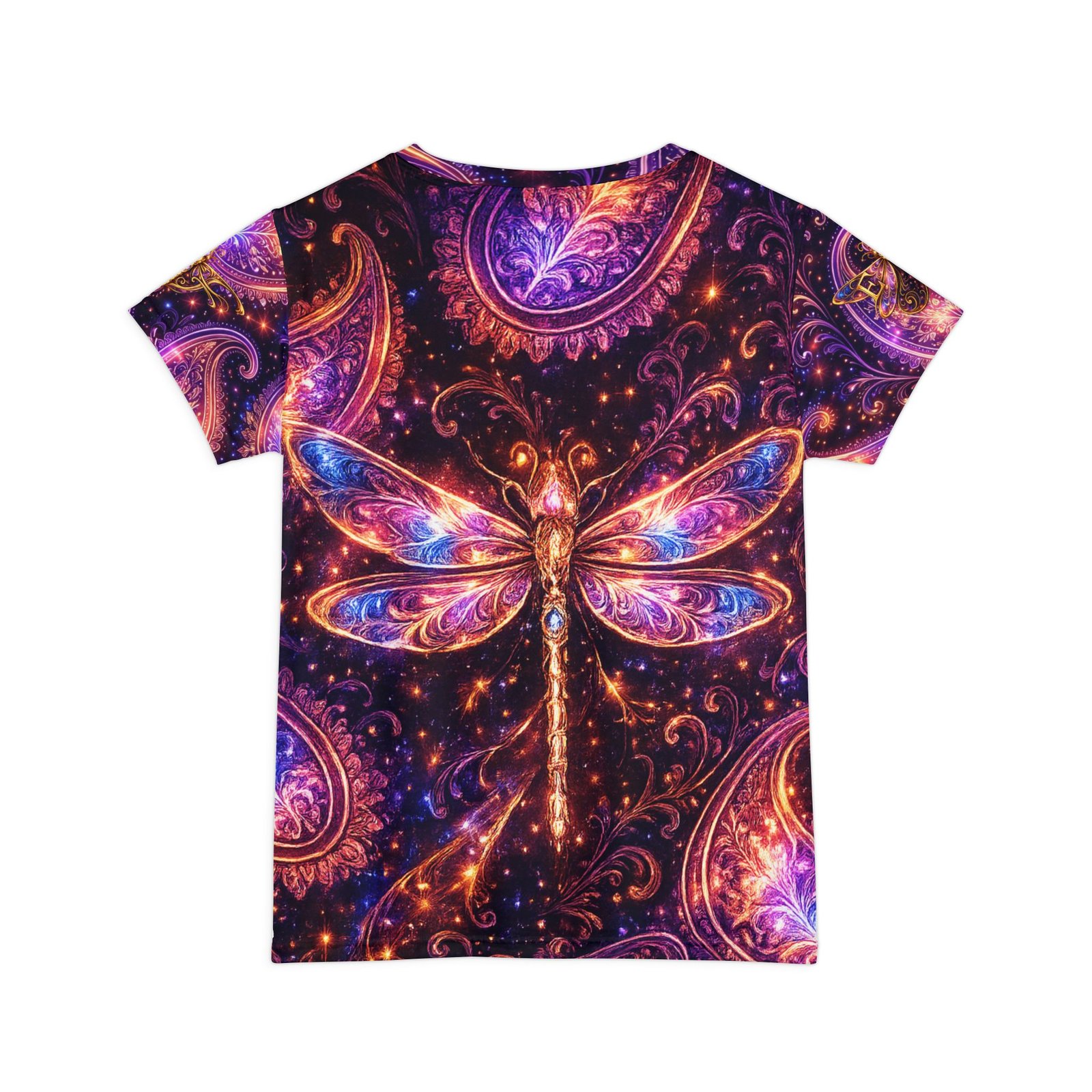 echoflame paisley dragonfly women's tee echoflame paisley dragonfly women's tee
