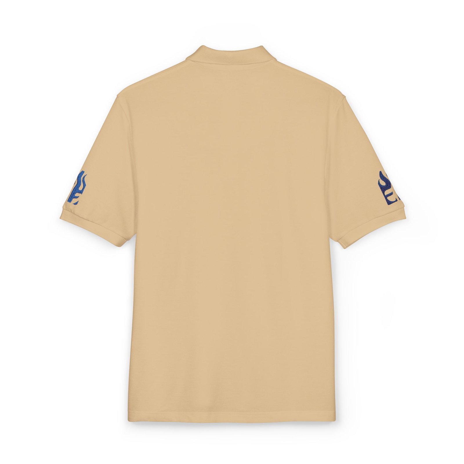 echoflame blue tribal flame embroidery polo shirt | embroidered logo polo echoflame blue tribal flame embroidery polo shirt | embroidered logo polo