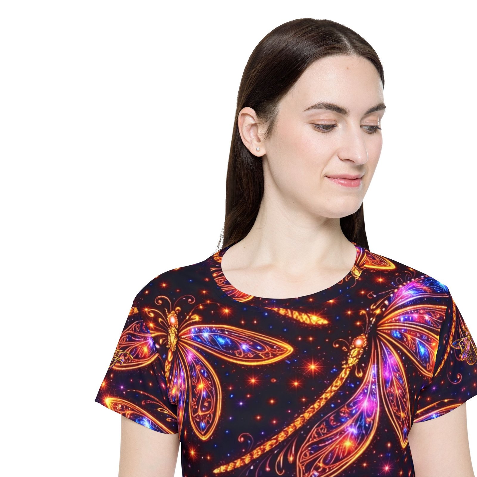 echoflame dragonfly galaxy women’s sports jersey — vibrant neon dragonfly all over print echoflame dragonfly galaxy women’s sports jersey — vibrant neon dragonfly all over print
