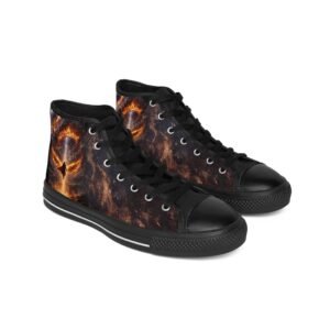 echoflame phoenix fire high top sneakers — fiery bird graphic men’s casual shoes