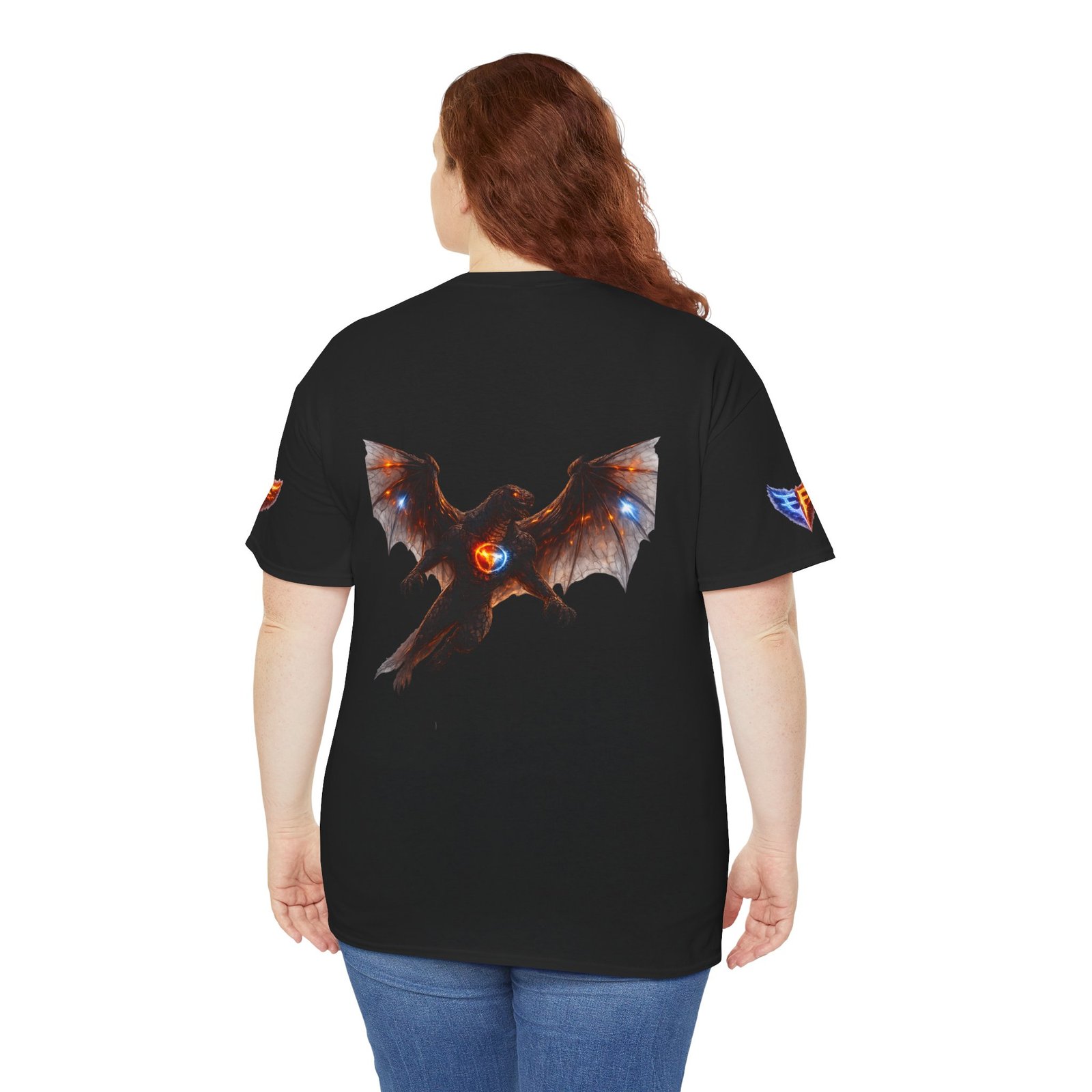 echoflame vyrakth dragon silhouette tee — vyrakth fantasy dragon graphic t shirt echoflame vyrakth dragon silhouette tee — vyrakth fantasy dragon graphic t shirt