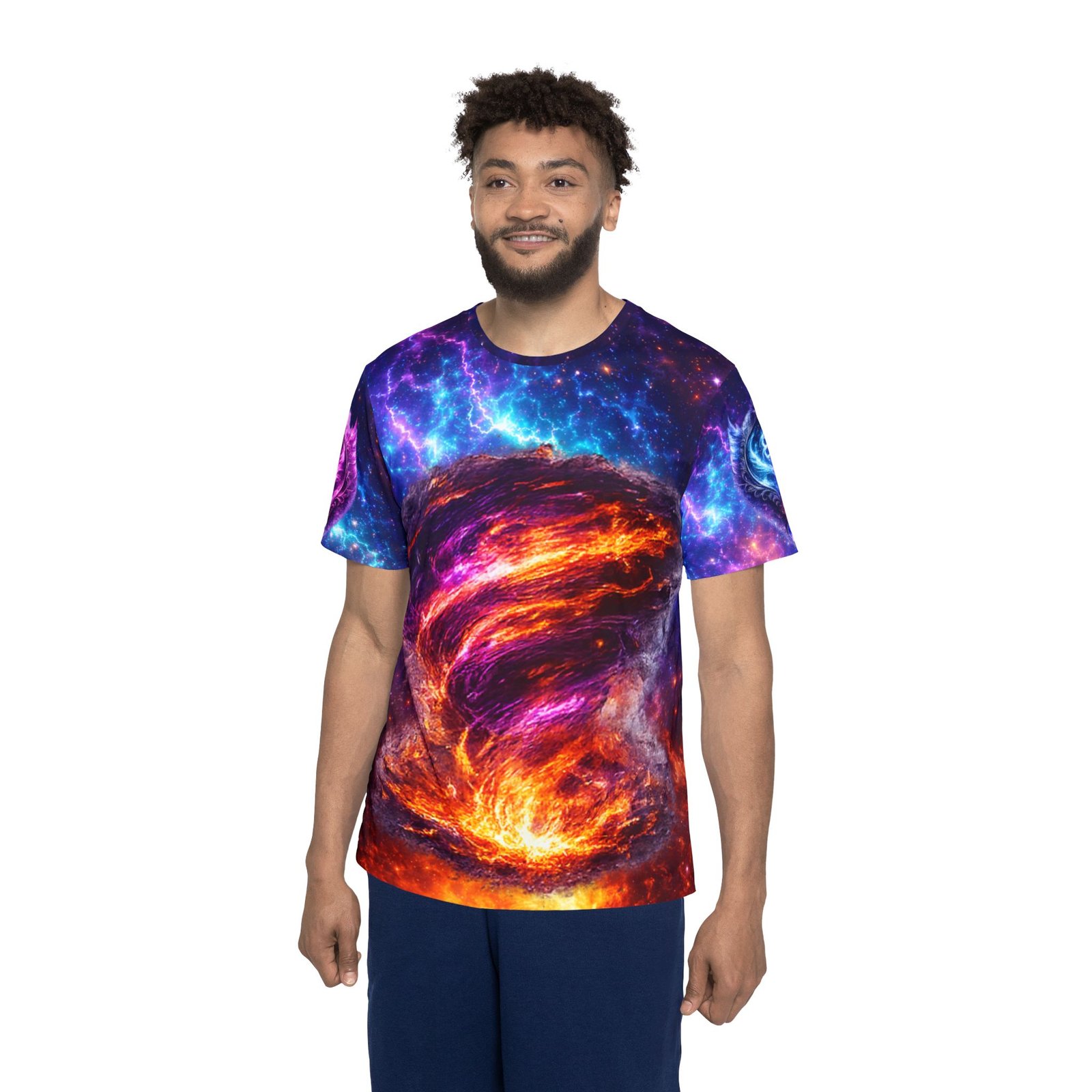 echoflame flaming skull galaxy men sports jersey echoflame flaming skull galaxy men sports jersey