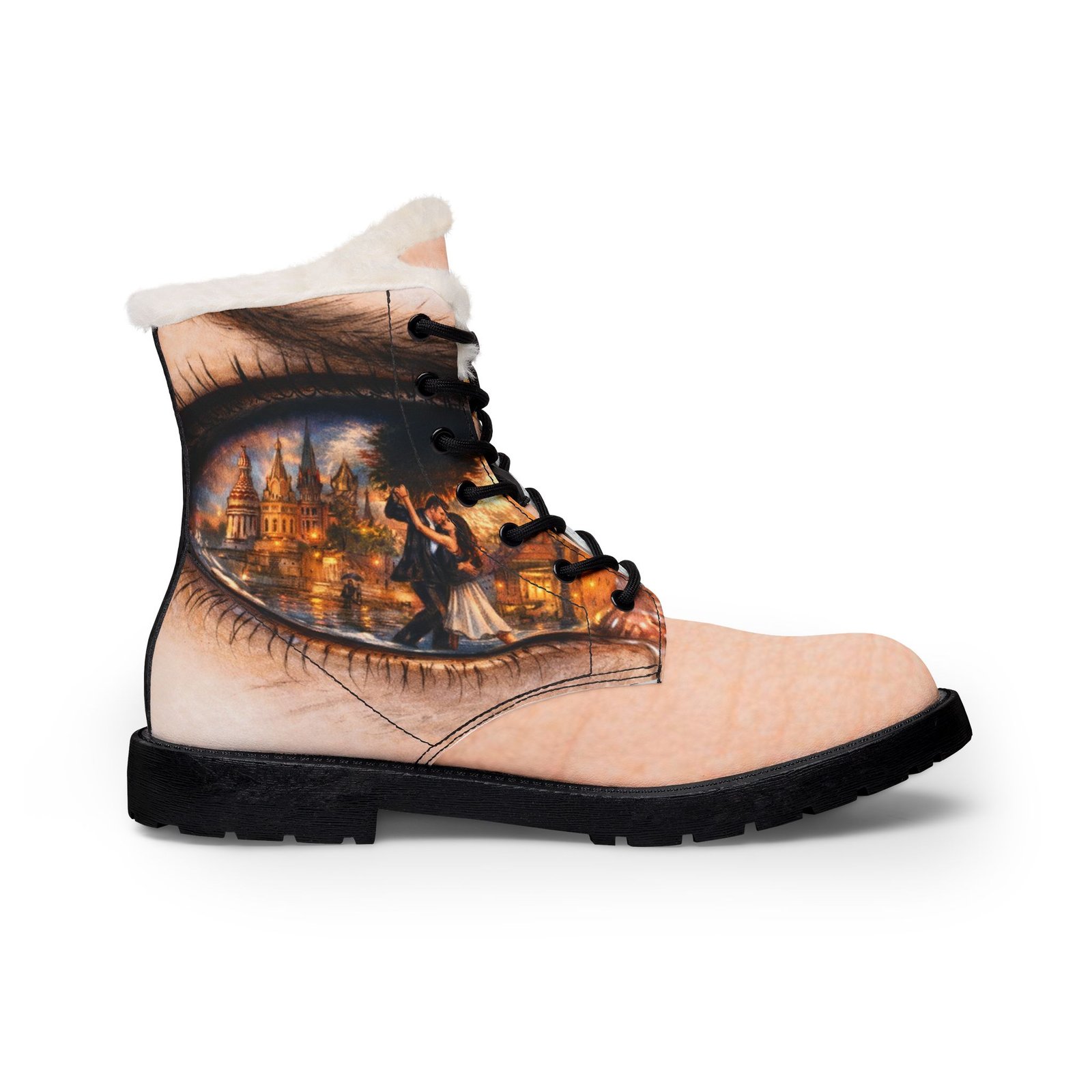 echoflame victorian couple dance boots | fur lined leather boots echoflame victorian couple dance boots | fur lined leather boots