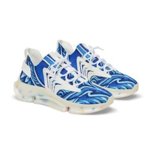 echoflame e and f blue marble mesh sneakers — men's stylish athletic shoes