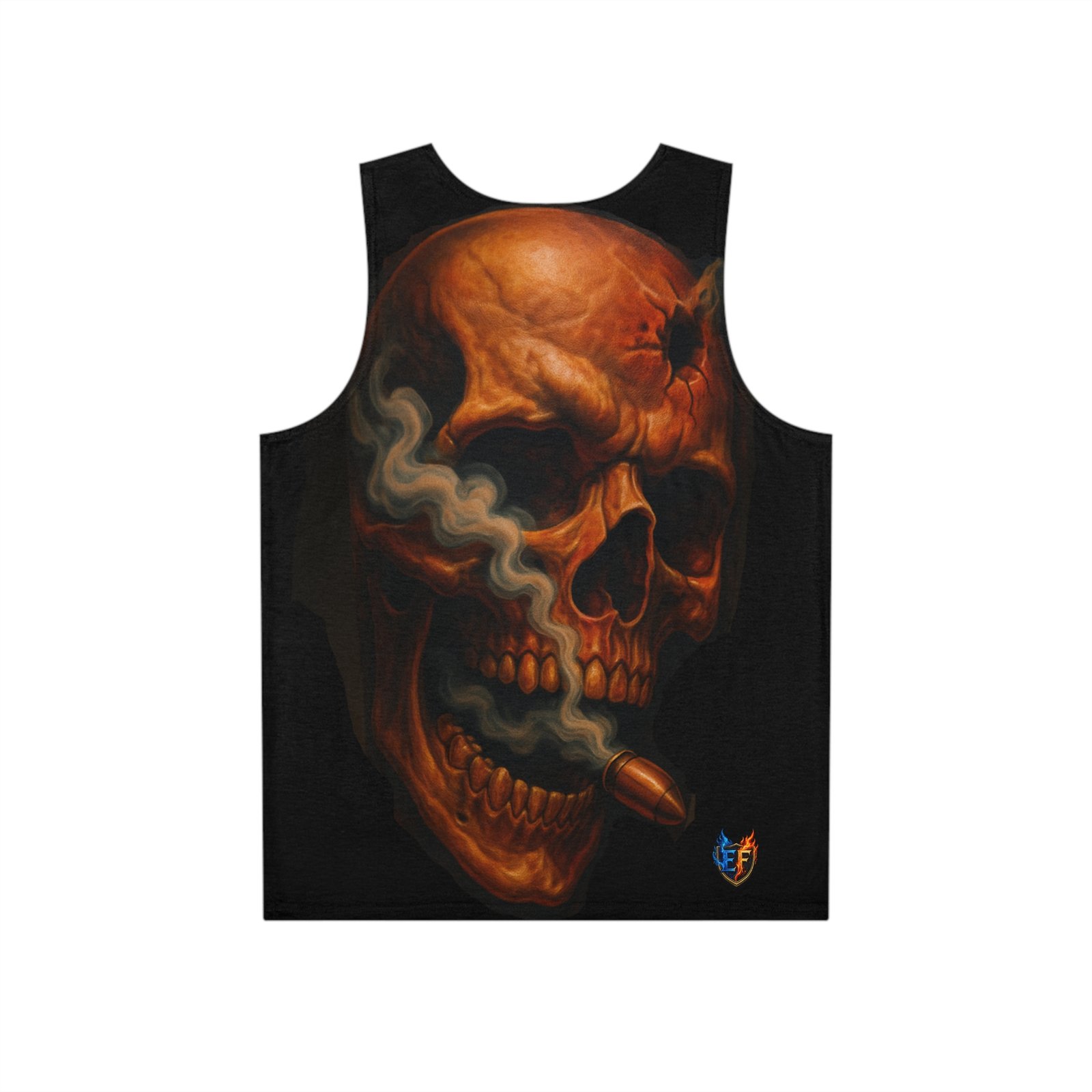 echoflame smoking skull tank | all over print echoflame smoking skull tank | all over print
