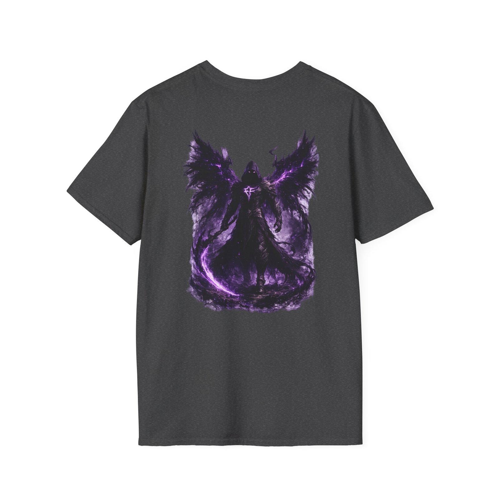 echoflame null seraph t shirt — purple fallen angel wings design echoflame null seraph t shirt — purple fallen angel wings design