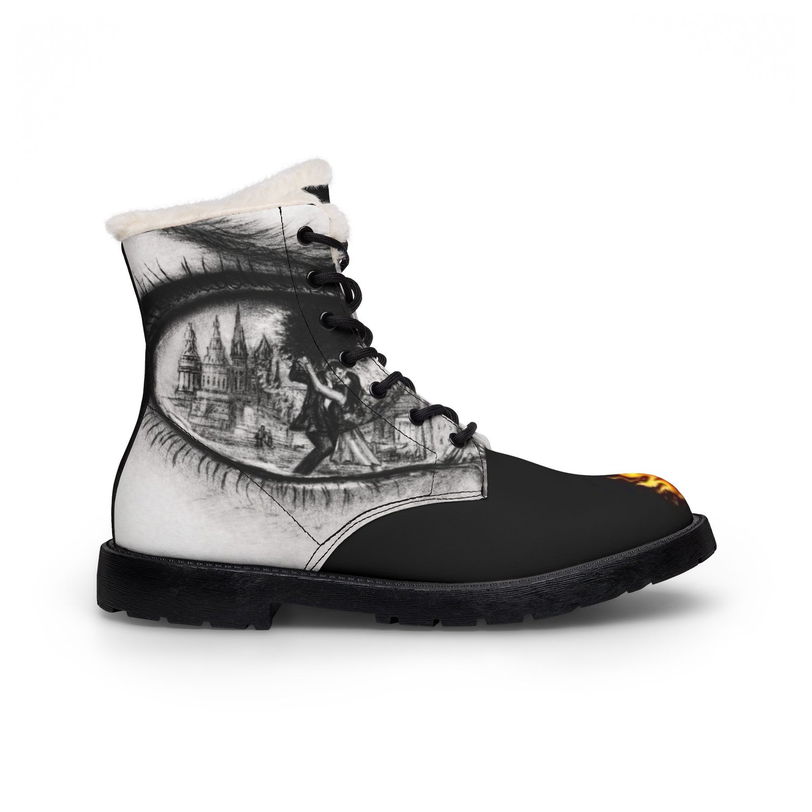 echoflame victorian couple dance boots | fur lined leather boots echoflame victorian couple dance boots | fur lined leather boots