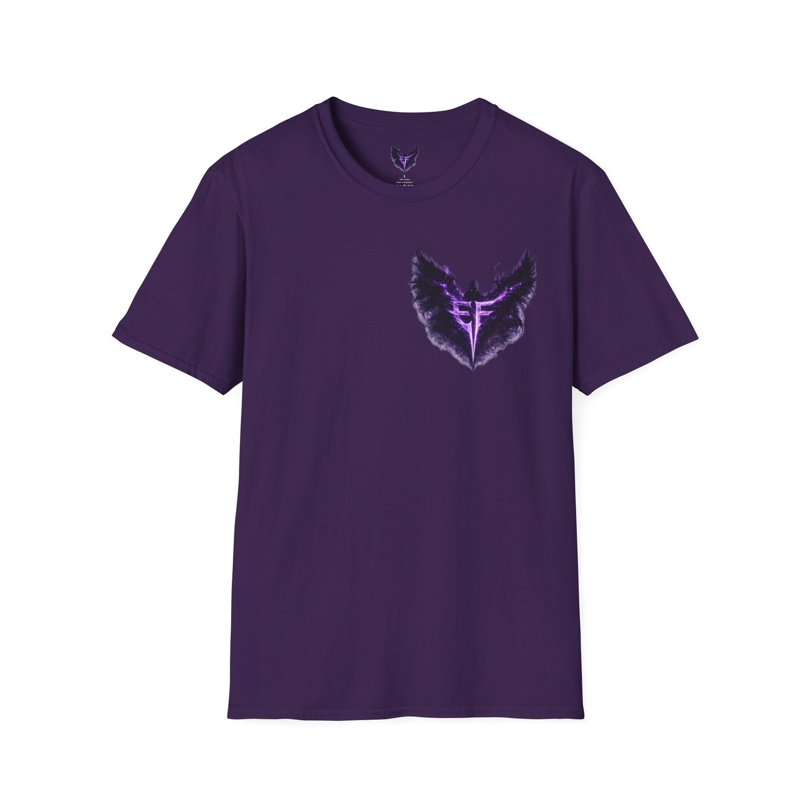 echoflame null seraph t shirt — purple fallen angel wings design echoflame null seraph t shirt — purple fallen angel wings design