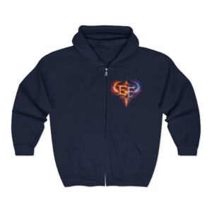 echoflame zip hoodie fiery gradient logo full zip sweatshirt