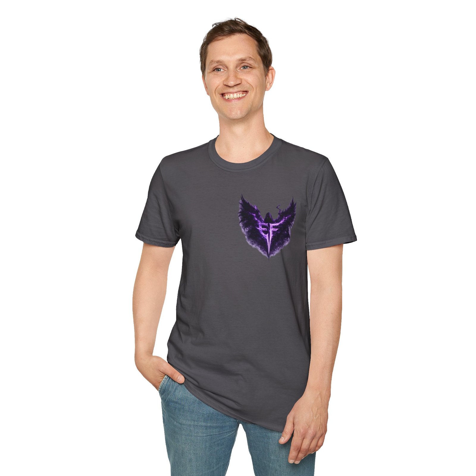 echoflame null seraph t shirt — purple fallen angel wings design echoflame null seraph t shirt — purple fallen angel wings design