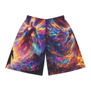 echoflame celestial phoenix cosmic nebula basketball shorts | all over print