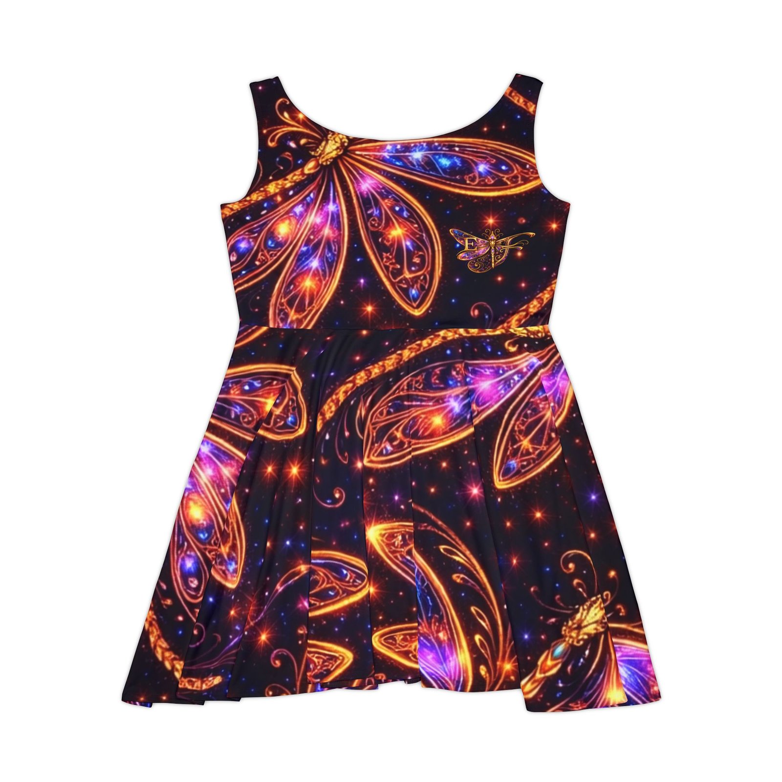 echoflame dragonfly glow skater dress echoflame dragonfly glow skater dress