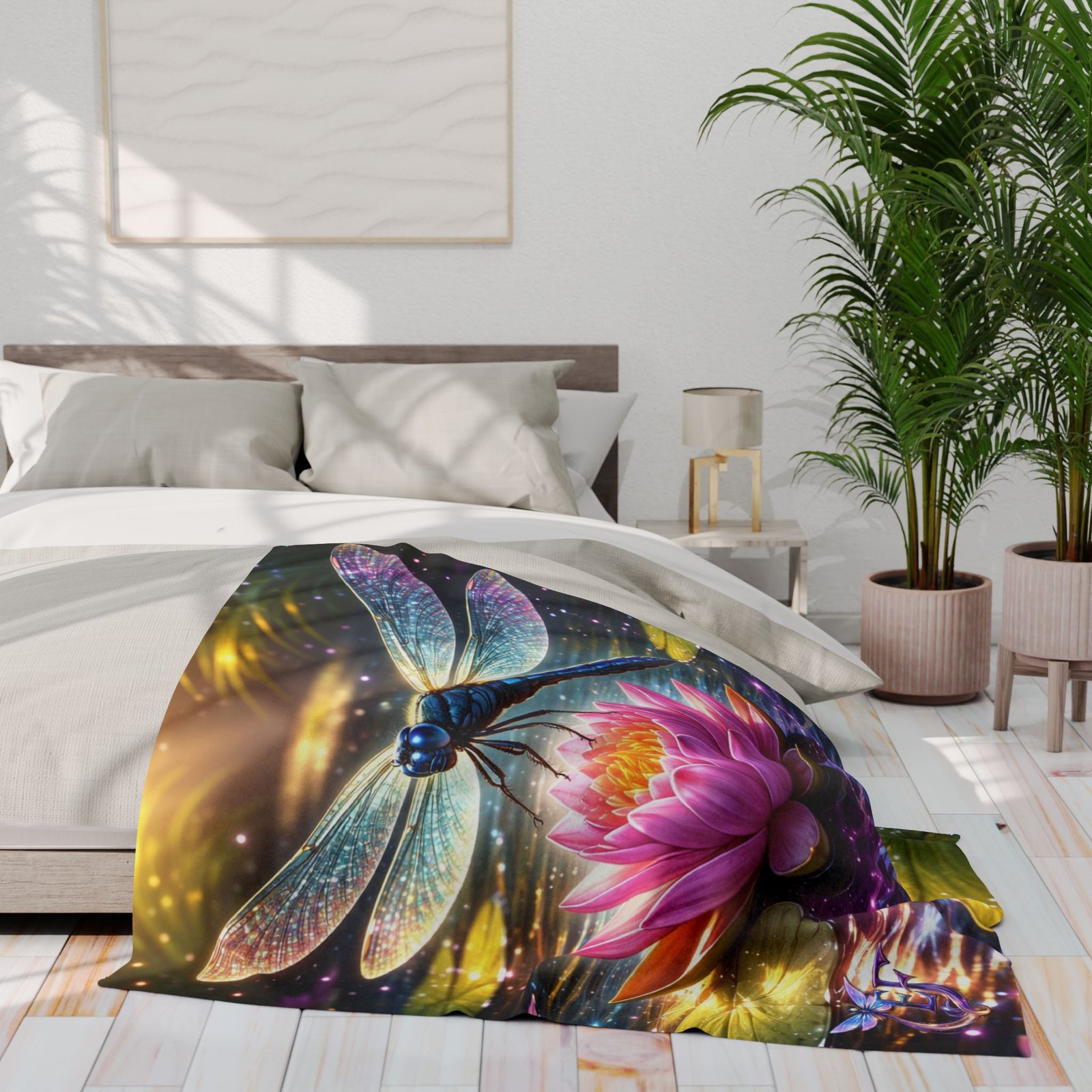 echoflame dragonfly & lotus fleece blanket — magical watercolor throw for relaxation, nature lovers & gifts echoflame dragonfly & lotus fleece blanket — magical watercolor throw for relaxation, nature lovers & gifts