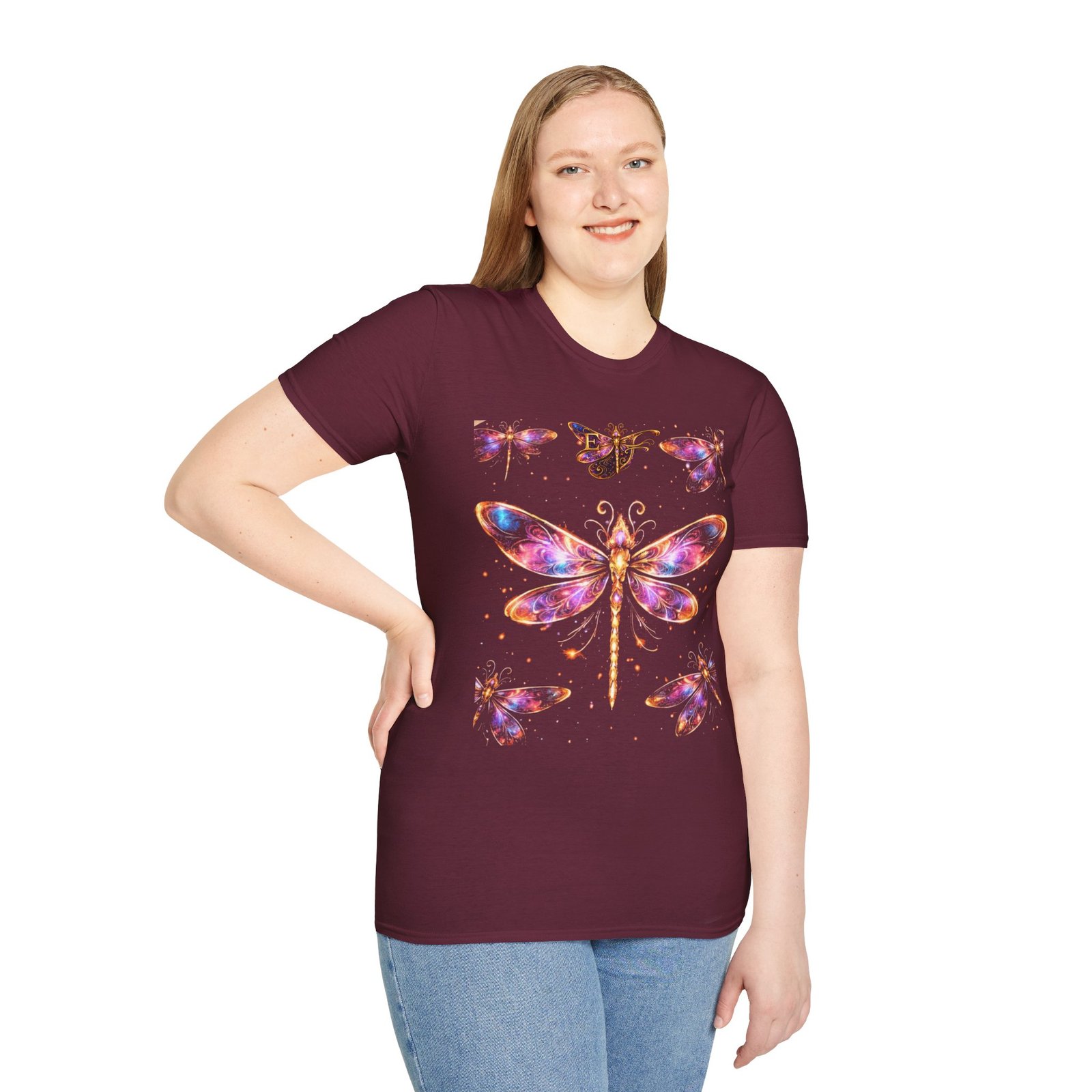 echoflame dragonfly watercolor t shirt — colorful boho nature tee for women & men echoflame dragonfly watercolor t shirt — colorful boho nature tee for women & men
