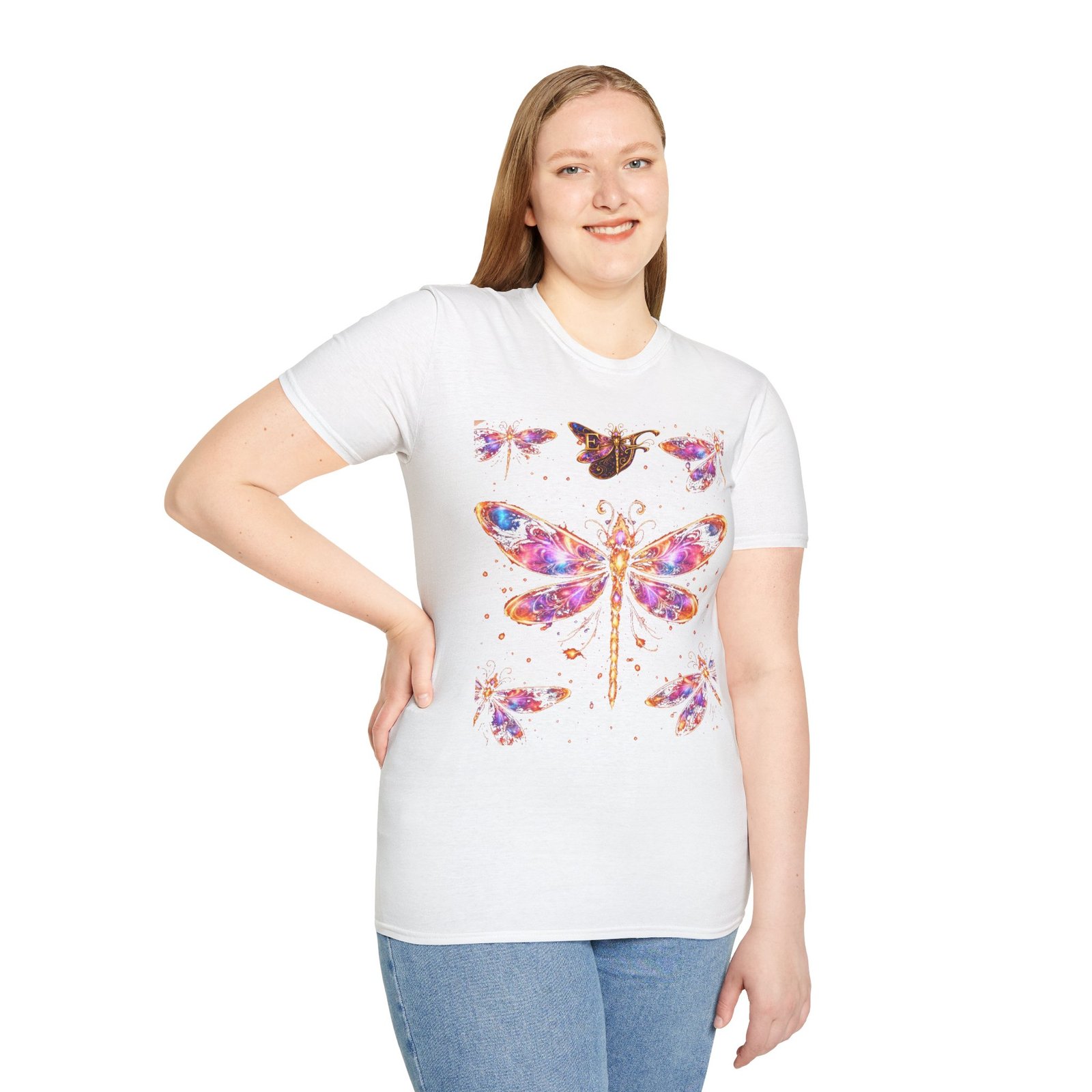 echoflame dragonfly watercolor t shirt — colorful boho nature tee for women & men echoflame dragonfly watercolor t shirt — colorful boho nature tee for women & men