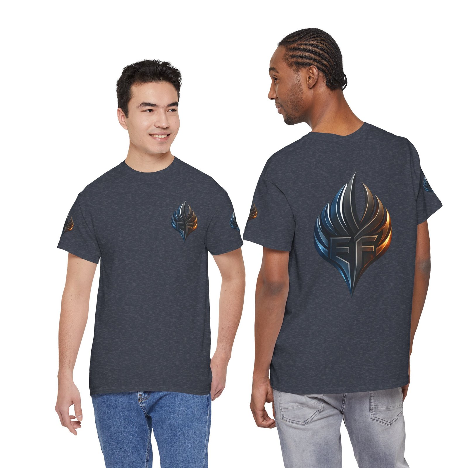 echoflame ember crest tee — minimal flame logo graphic t shirt echoflame ember crest tee — minimal flame logo graphic t shirt