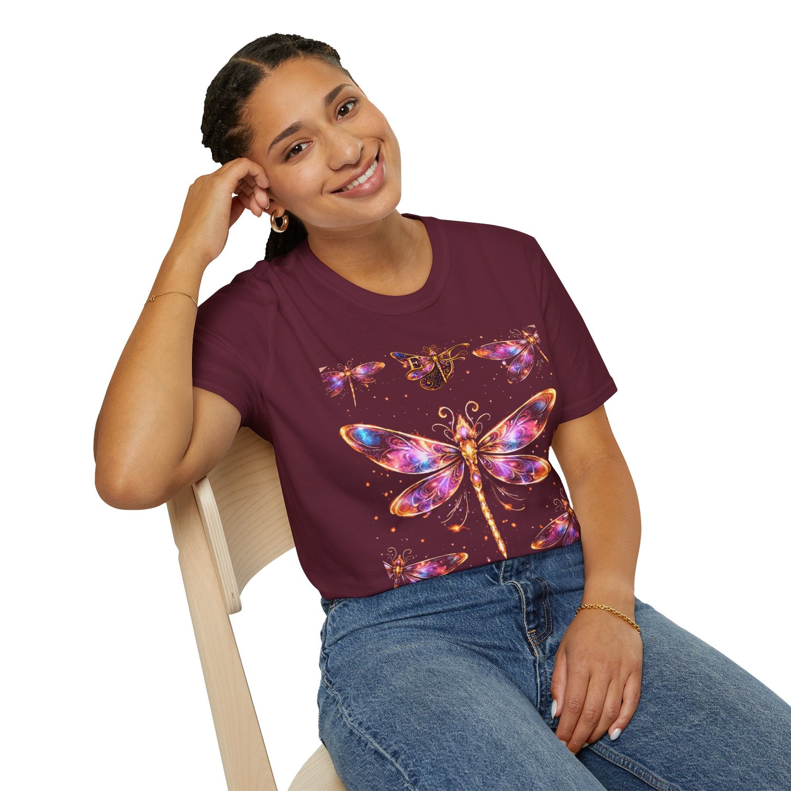 echoflame dragonfly watercolor t shirt — colorful boho nature tee for women & men echoflame dragonfly watercolor t shirt — colorful boho nature tee for women & men