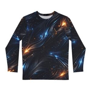 echoflame galactic flame long sleeve shirt — cosmic swirl all over print