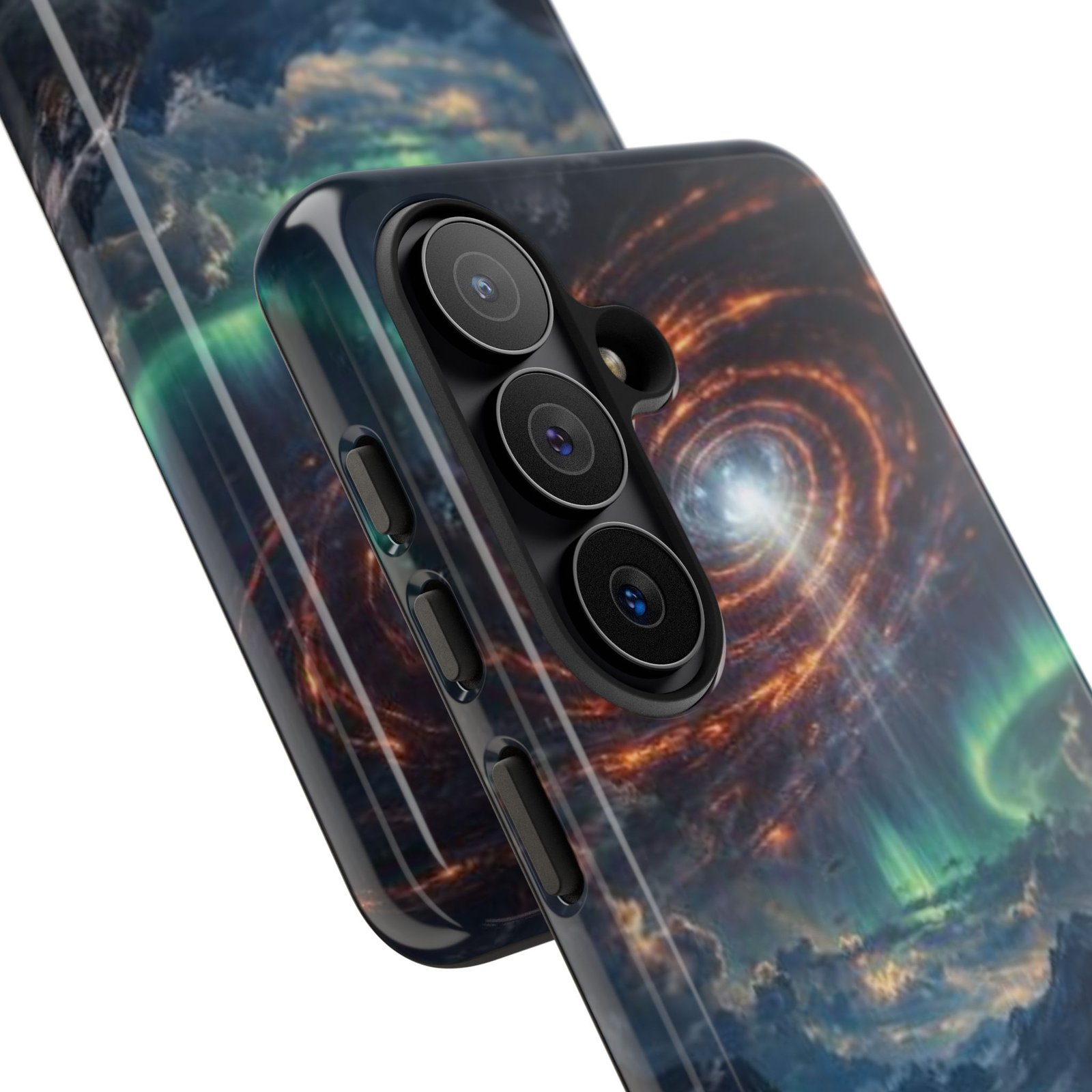 echoflame galaxy voyager tough phone case — epic aurora & spiral nebula protection echoflame galaxy voyager tough phone case — epic aurora & spiral nebula protection
