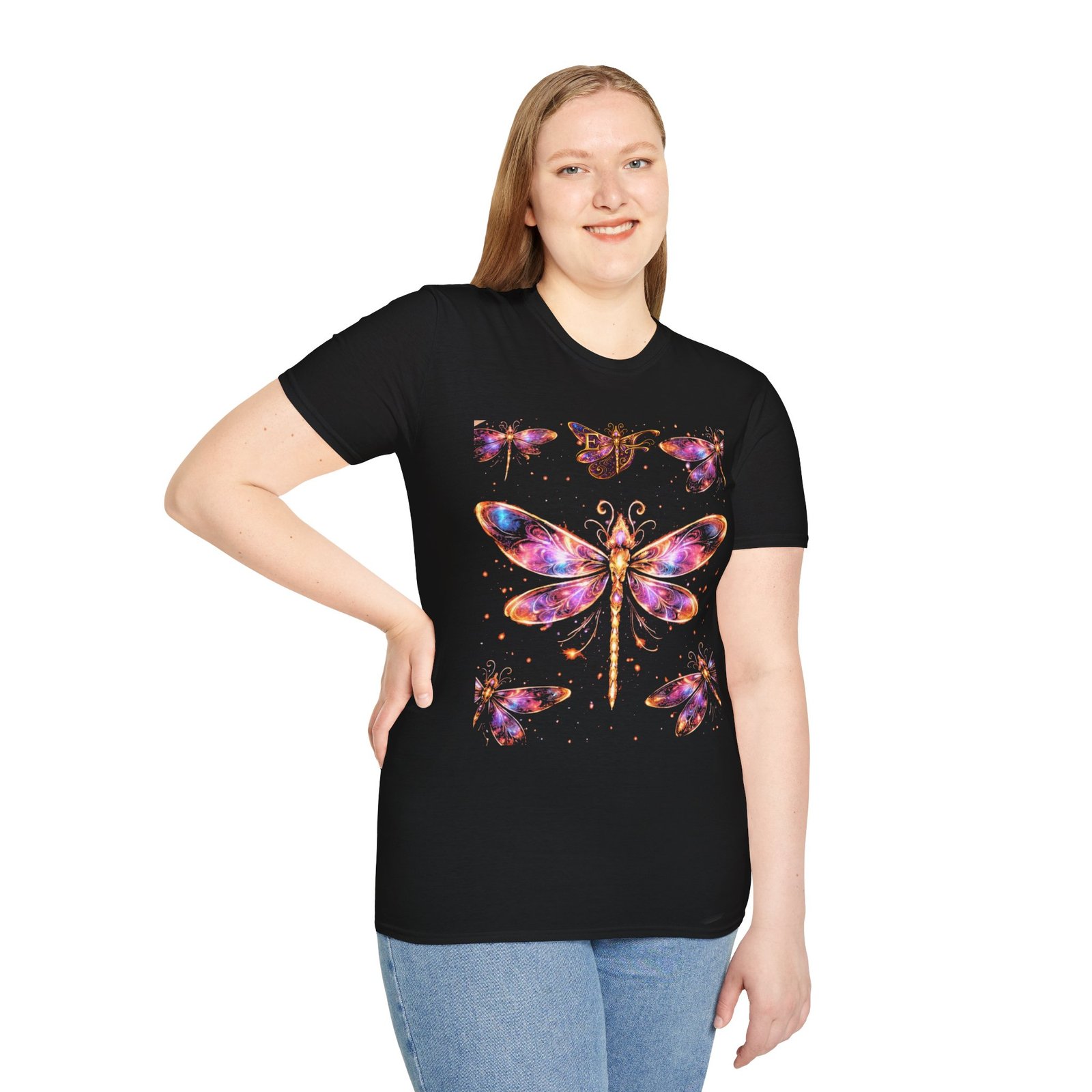 echoflame dragonfly watercolor t shirt — colorful boho nature tee for women & men echoflame dragonfly watercolor t shirt — colorful boho nature tee for women & men