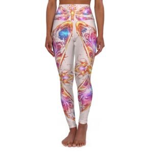 echoflame butterfly mandala high waisted yoga leggings – pastel boho activewear