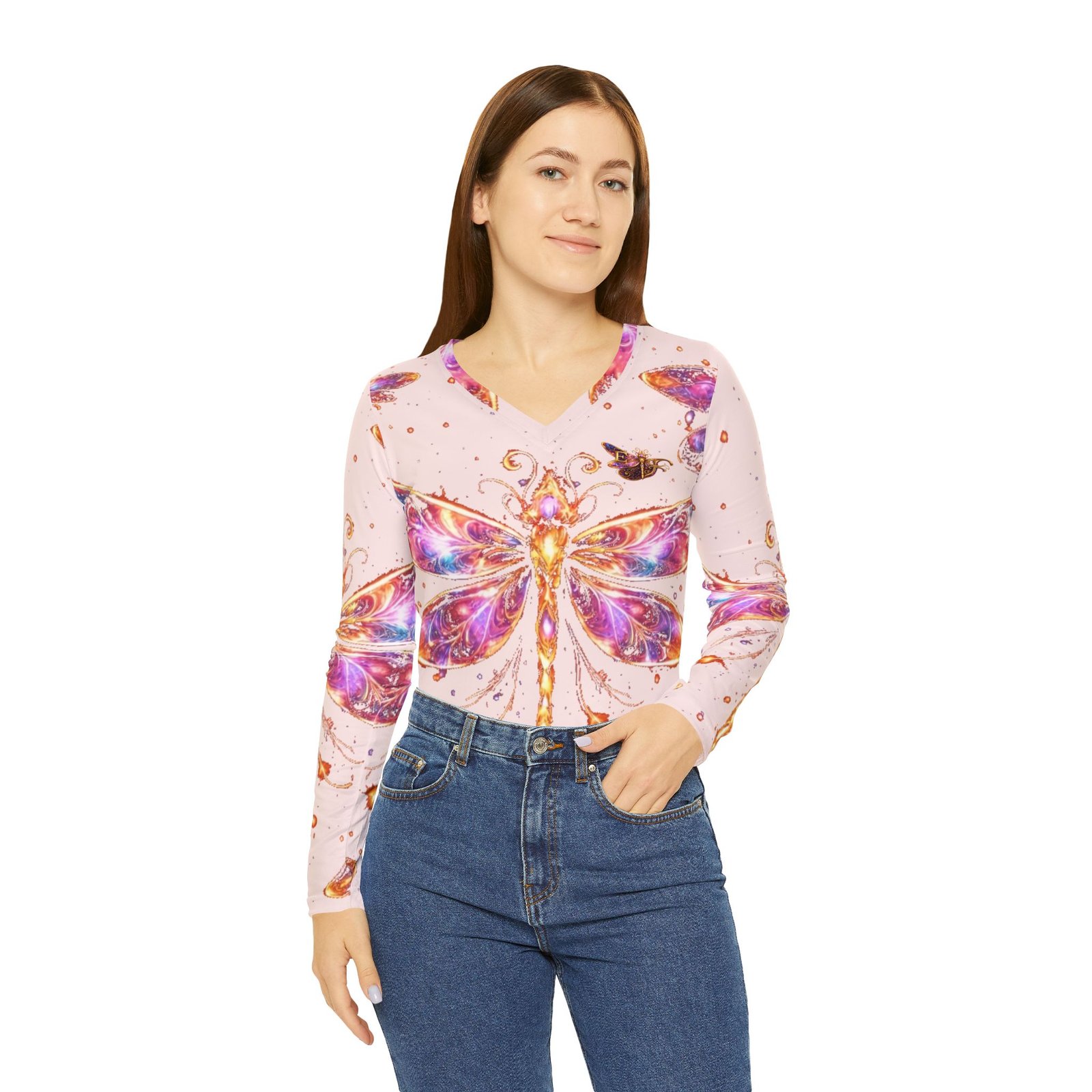 echoflame dragonfly v neck long sleeve echoflame dragonfly v neck long sleeve