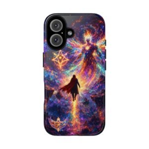 echoflame galaxy phoenix tough phone case — cosmic hero art phone case