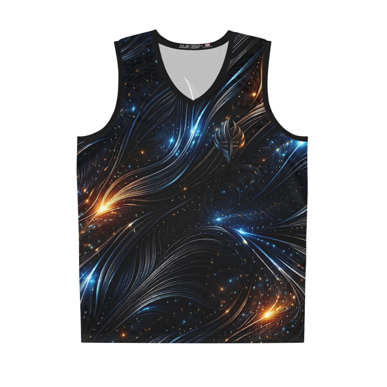 echoflame galaxy blaze basketball jersey — cosmic flame all over print echoflame galaxy blaze basketball jersey — cosmic flame all over print