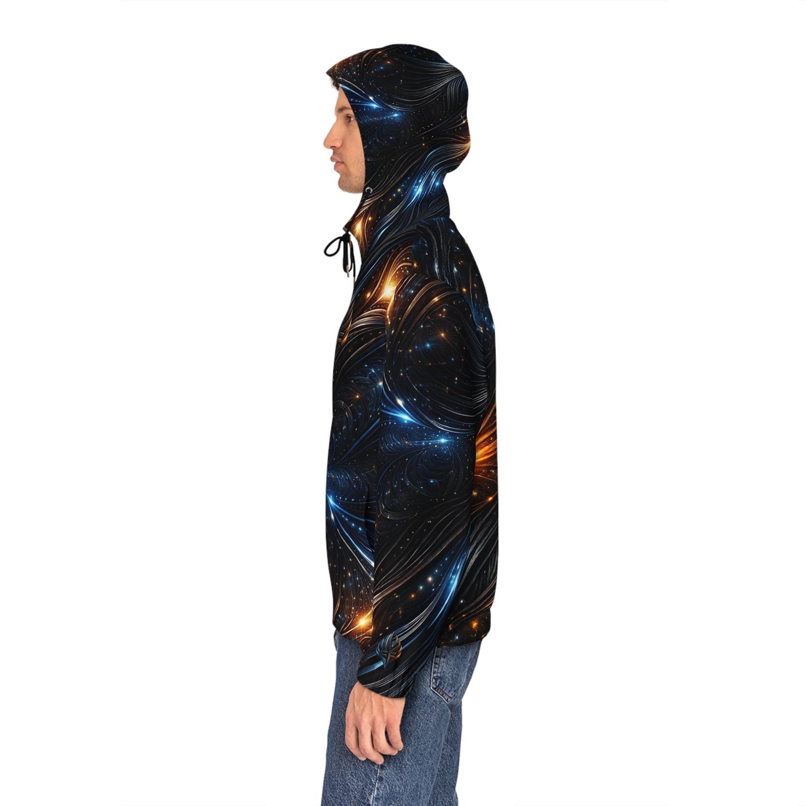 echoflame galaxy flame full zip hoodie — cosmic swirl all over print echoflame galaxy flame full zip hoodie — cosmic swirl all over print