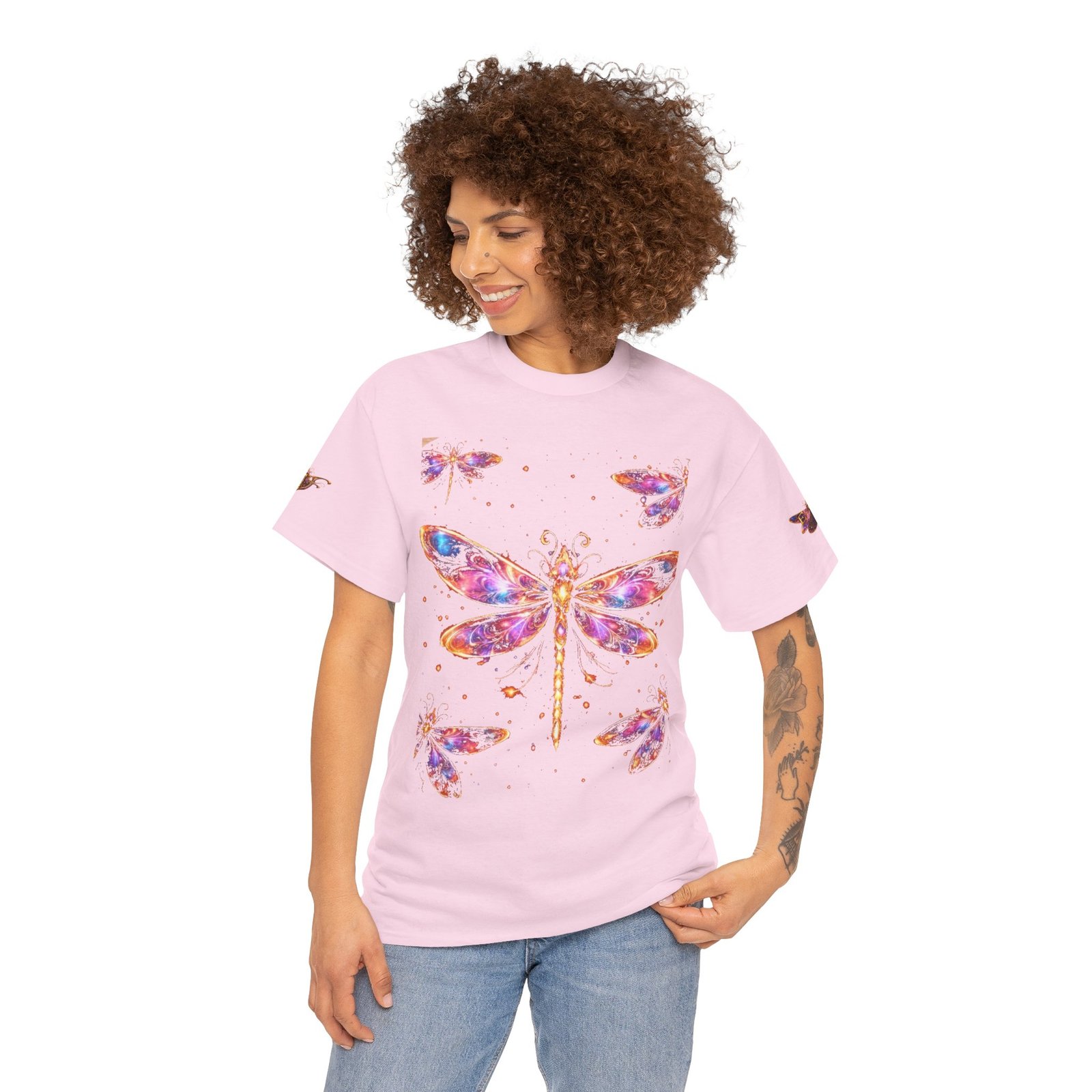 echoflame dragonfly watercolor tee — colorful boho nature t‑shirt echoflame dragonfly watercolor tee — colorful boho nature t‑shirt