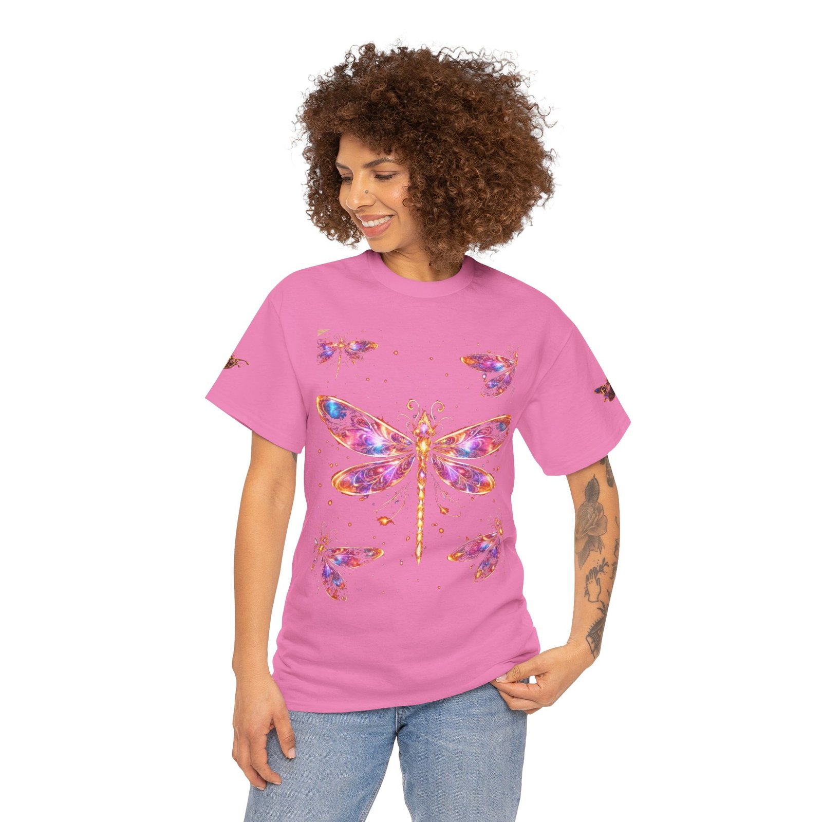 echoflame dragonfly watercolor tee — colorful boho nature t‑shirt echoflame dragonfly watercolor tee — colorful boho nature t‑shirt